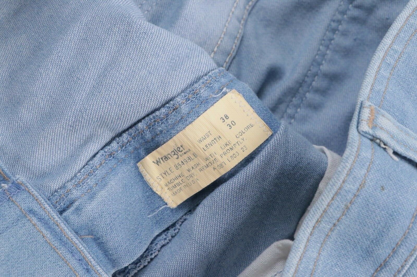 Vintage Vintage 80s Wrangler Thrashed Bootcut Denim Jeans Blue 36 Size US 36 / EU 52 - 5 Thumbnail