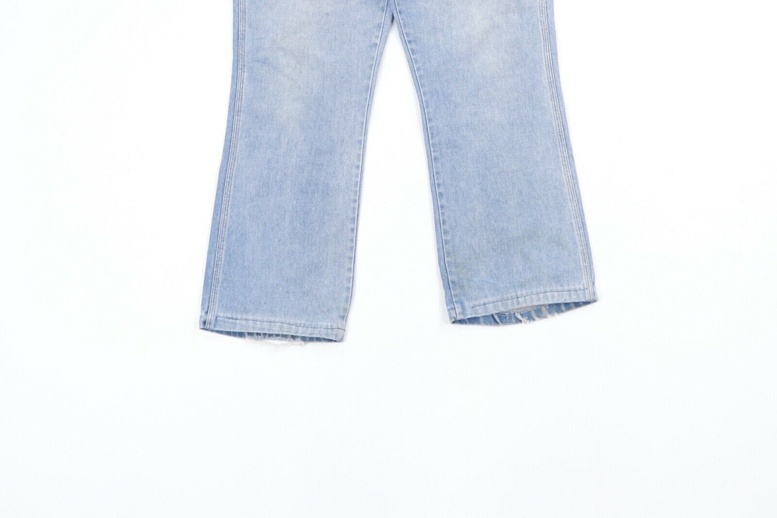 Vintage Vintage 80s Wrangler Bootcut Thrashed Jeans Blue 34x28 Size US 34 / EU 50 - 3 Thumbnail