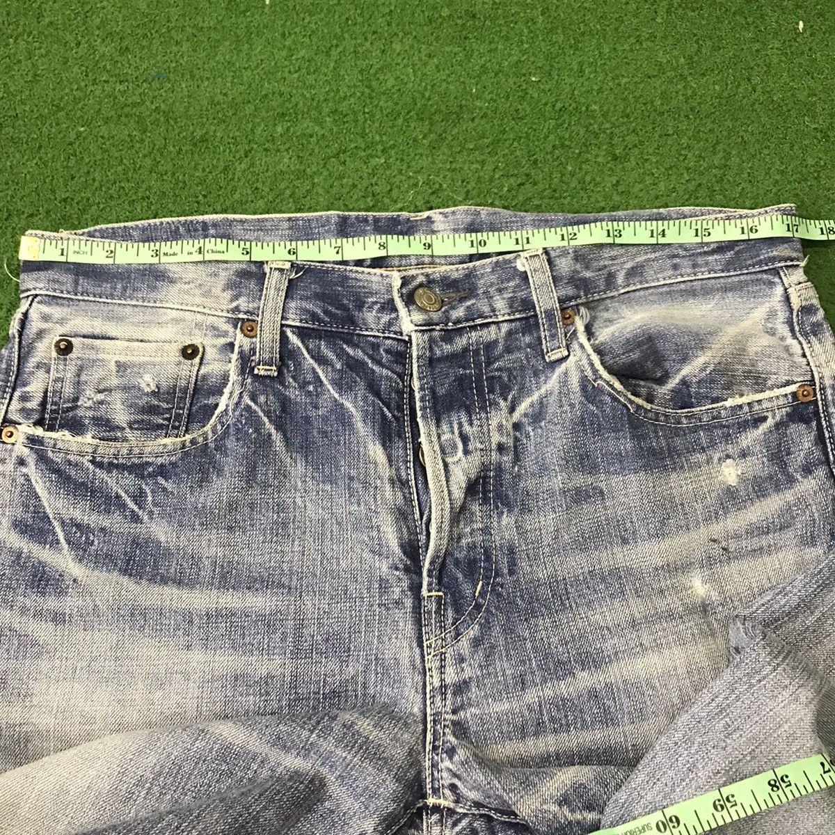 Spellbound Vintage 90s Spellbound Distressed Denim Made in Japan Size US 33 - 17 Thumbnail