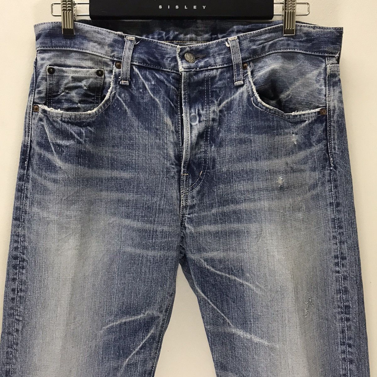 Spellbound Vintage 90s Spellbound Distressed Denim Made in Japan Size US 33 - 3 Thumbnail