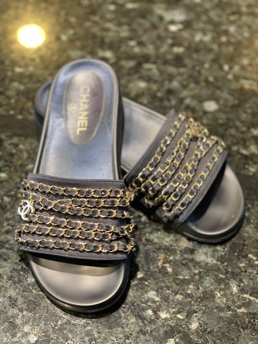 Chanel Chanel Chain Link Slide Sandals