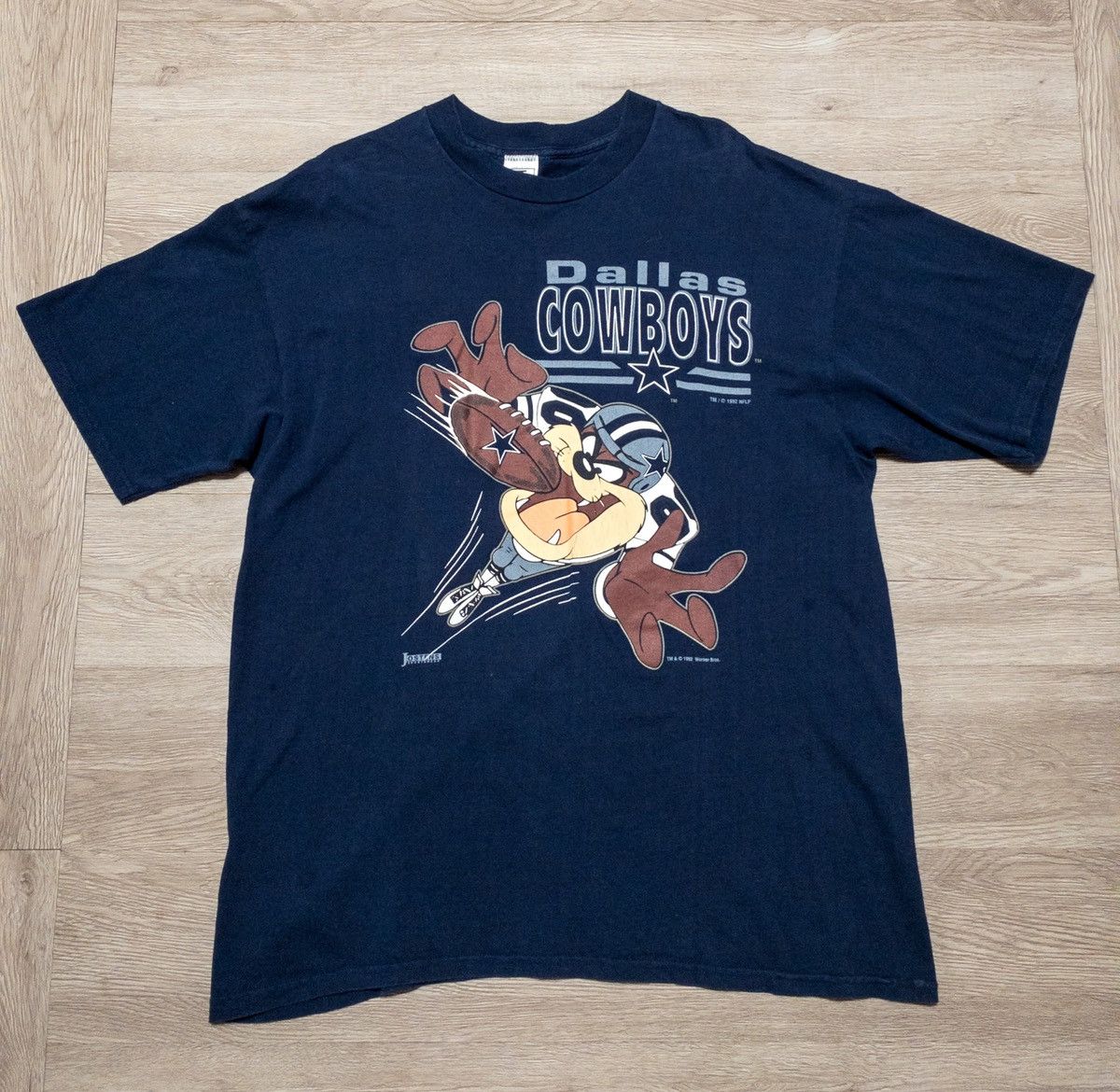 Shirts, Vintage 1992 Dallas Cowboys Taz Nfl Tshirt Tasmanian Devil Looney  Tunes Shirt