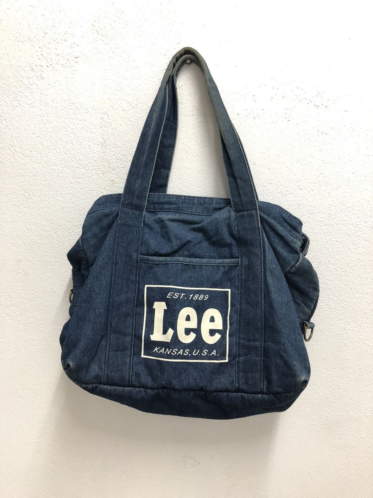 Lee × Vintage Vintage Lee Denim Tote Sling Bag Size ONE SIZE - 11 Thumbnail