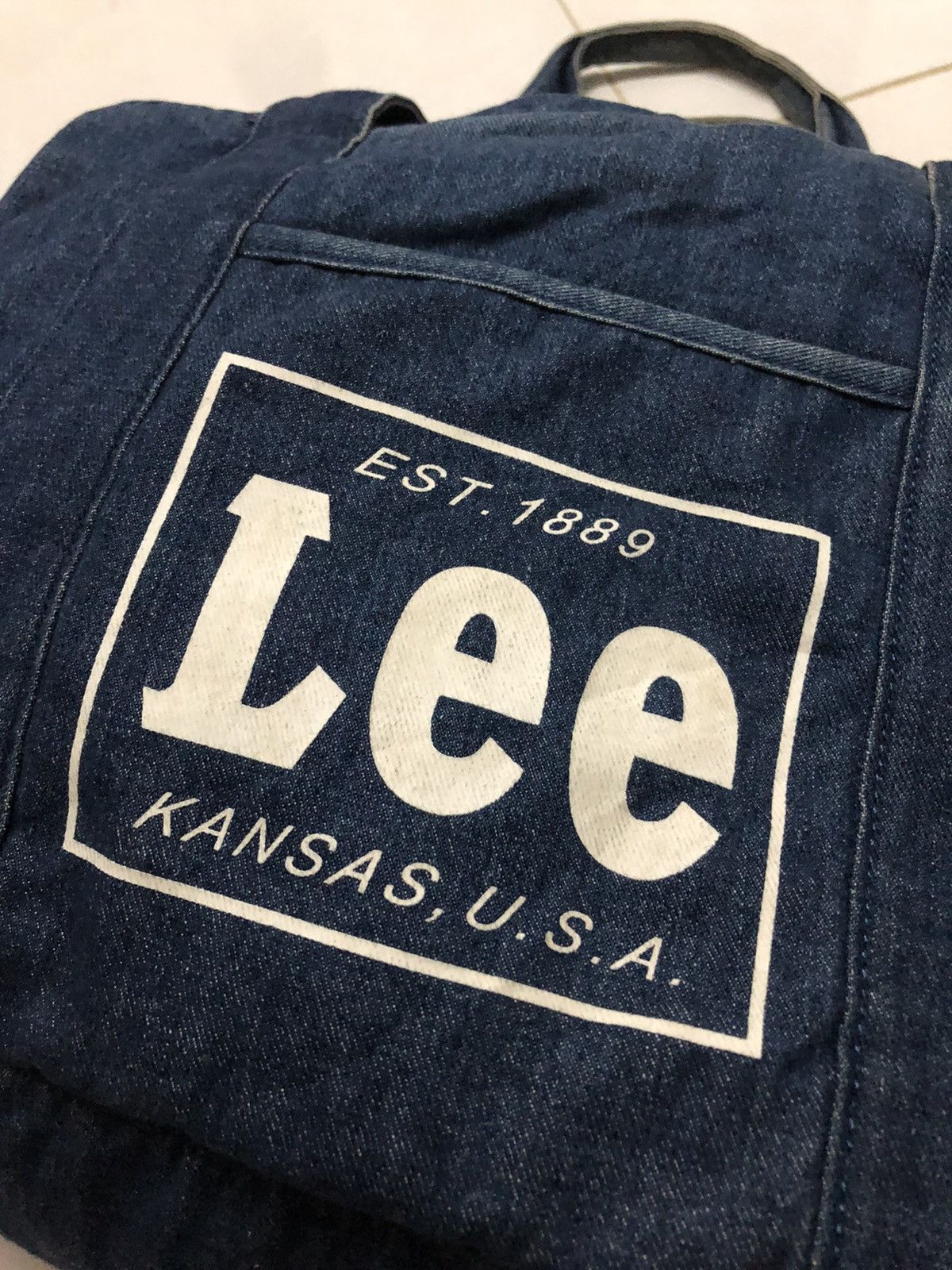 Lee × Vintage Vintage Lee Denim Tote Sling Bag Size ONE SIZE - 2 Thumbnail