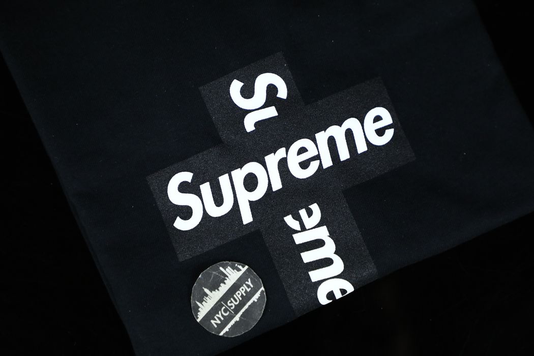 Supreme Fw20 Supreme Cross Box Logo Tee Black Size M Grailed 