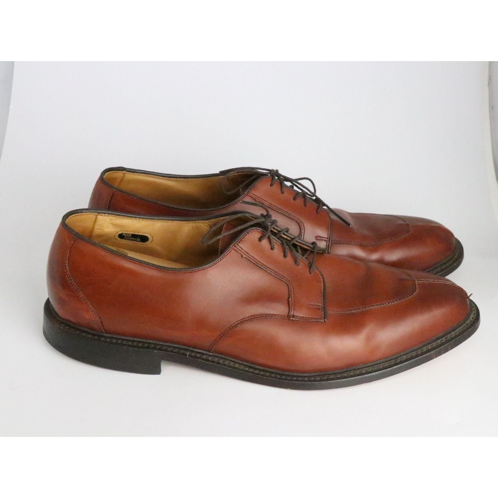Allen Edmonds Wilbert Chilli Brown Lace Up Oxford Dress Shoes Rubber Soles 15 B Allen Edwards 13 Brown Tie Shoes Wilbert Leather Oxfords  main image 3