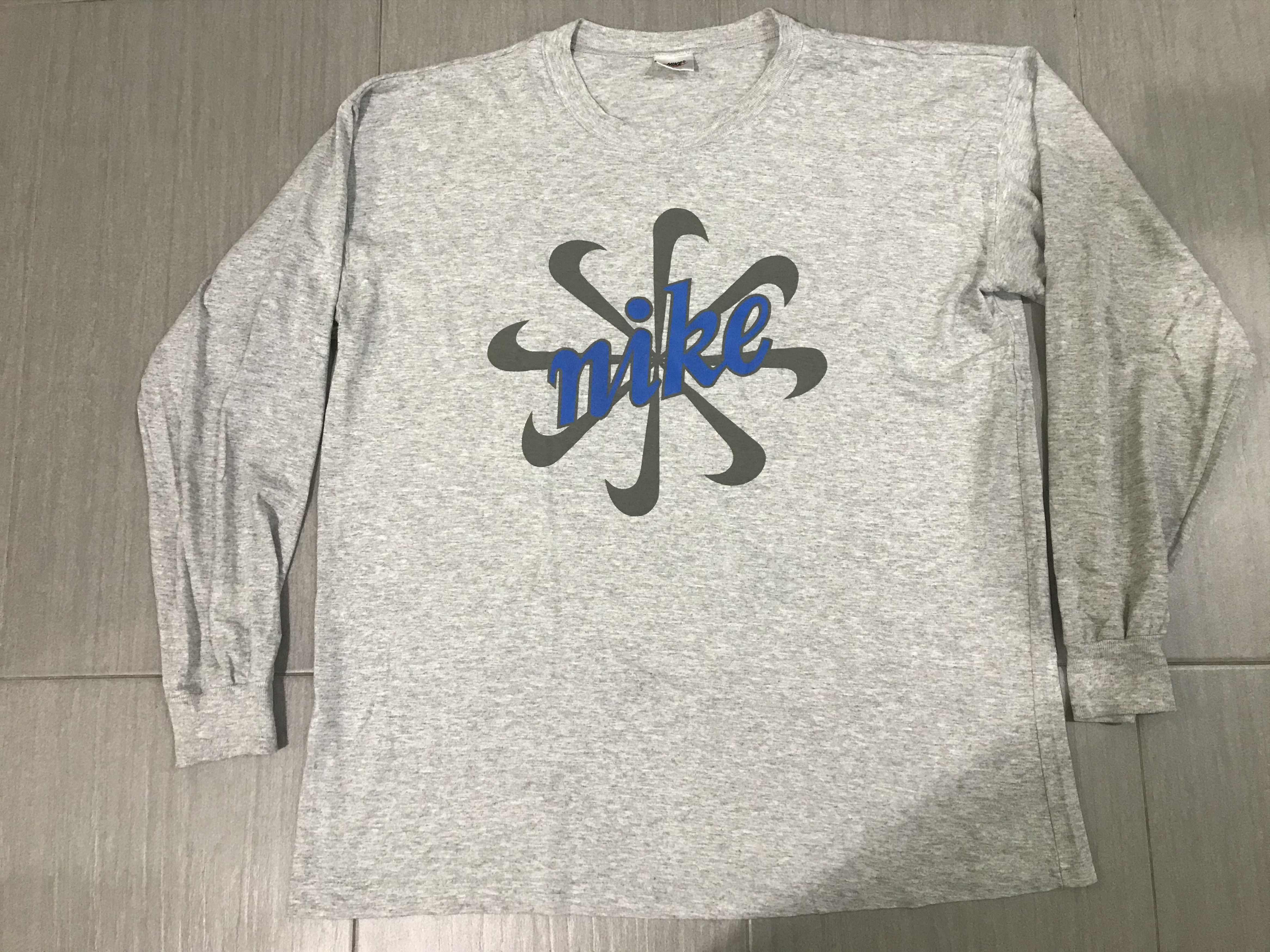 Nike Vintage 90's Nike Pin Wheel Long Sleeve T-Shirt Size US XL / EU 56 / 4 - 3 Thumbnail