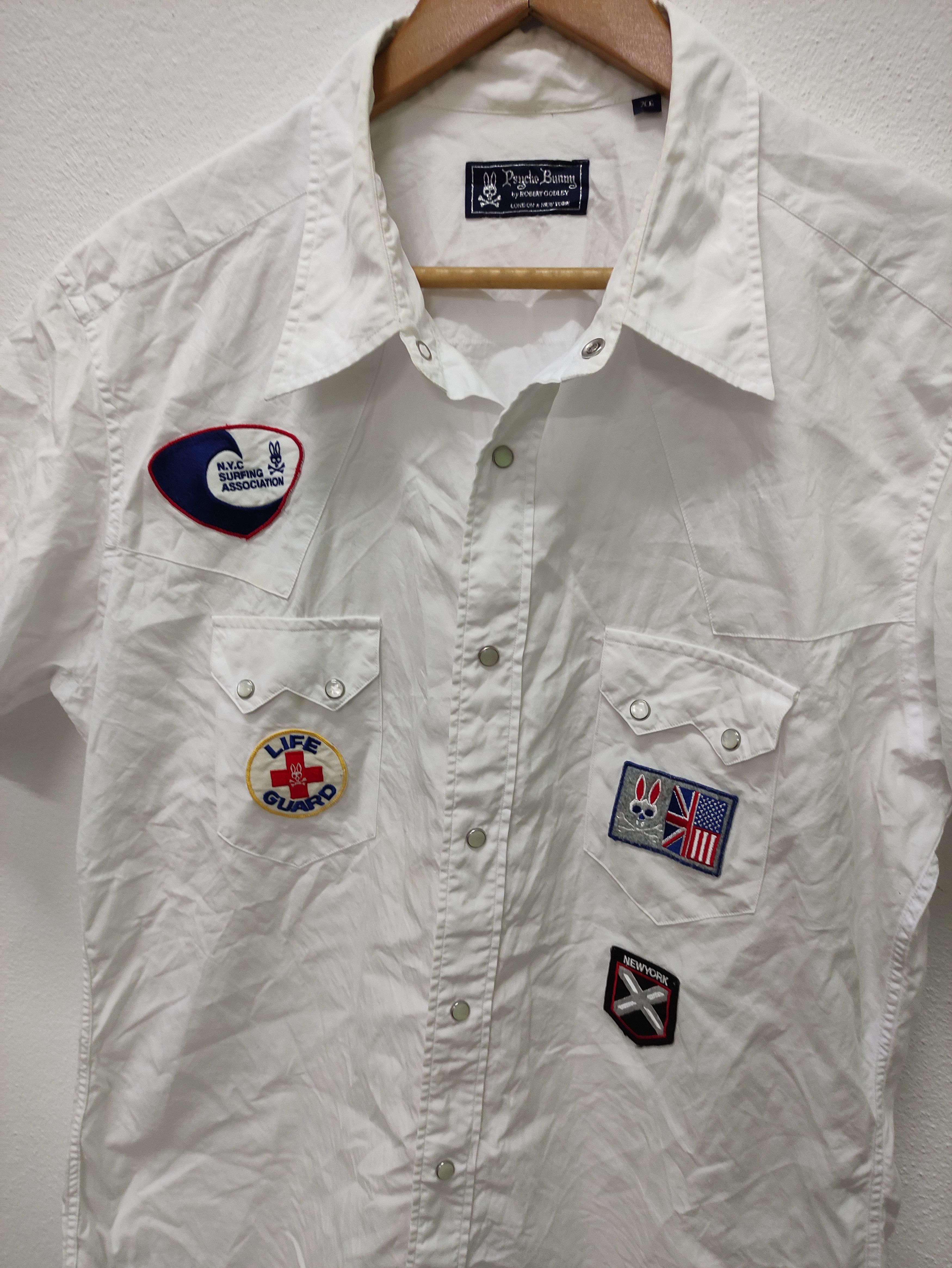 Psycho Bunny Psycho Bunny by Robert Godley Snap Button Western Shirt Size US XL / EU 56 / 4 - 3 Thumbnail