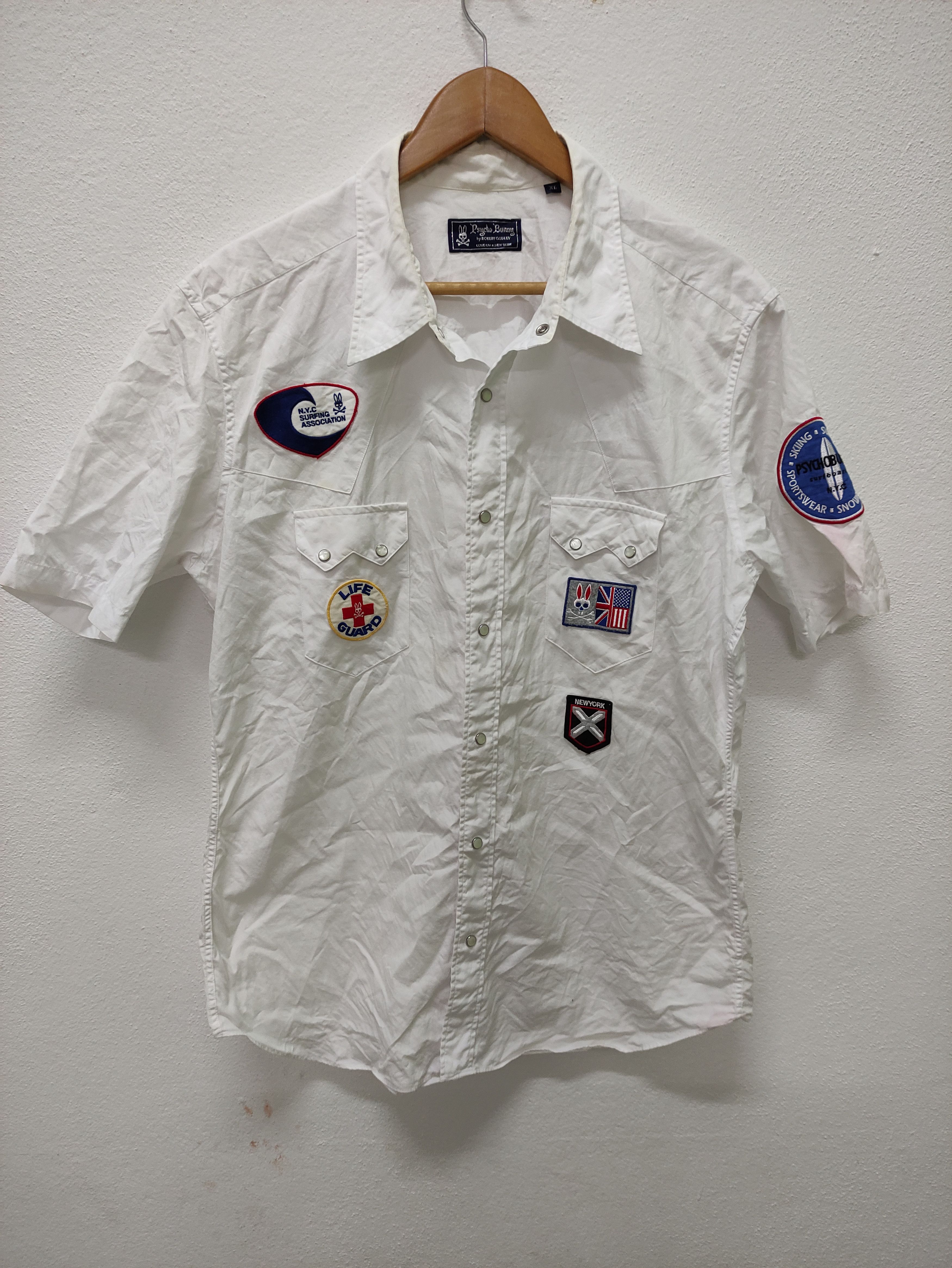 Psycho Bunny Psycho Bunny by Robert Godley Snap Button Western Shirt Size US XL / EU 56 / 4 - 1 Thumbnail