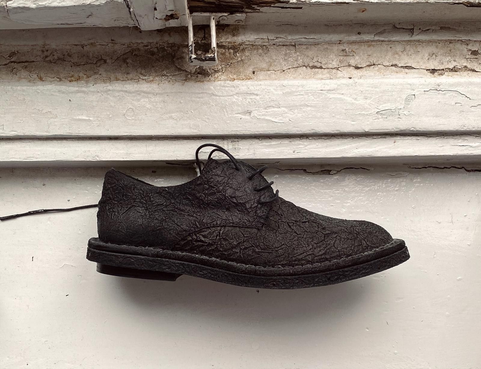 Barny Nakhle Barny nahkle paper black leather derbies Size US 7 / EU 40 - 1 Thumbnail
