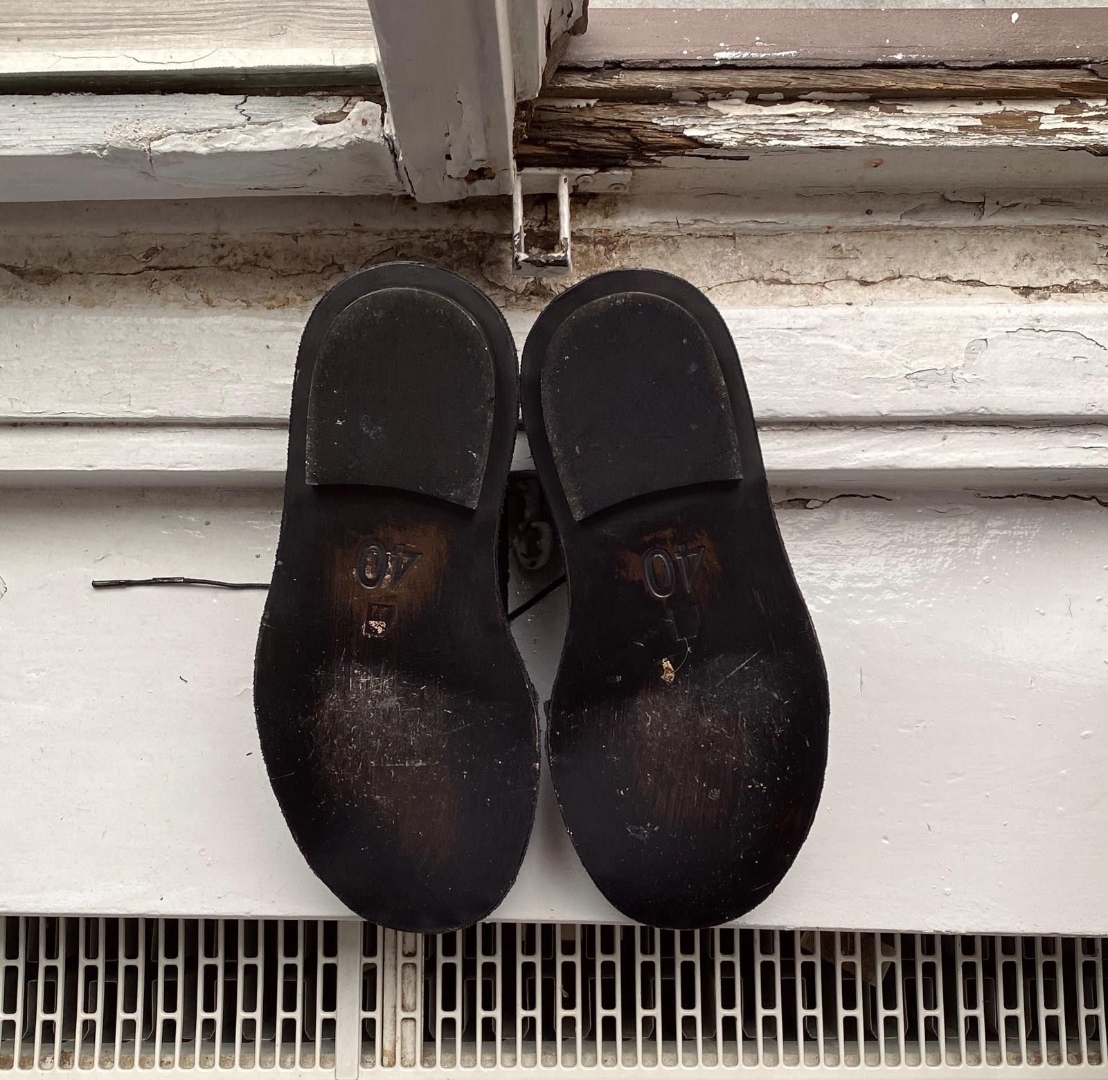 Barny Nakhle Barny nahkle paper black leather derbies Size US 7 / EU 40 - 4 Thumbnail