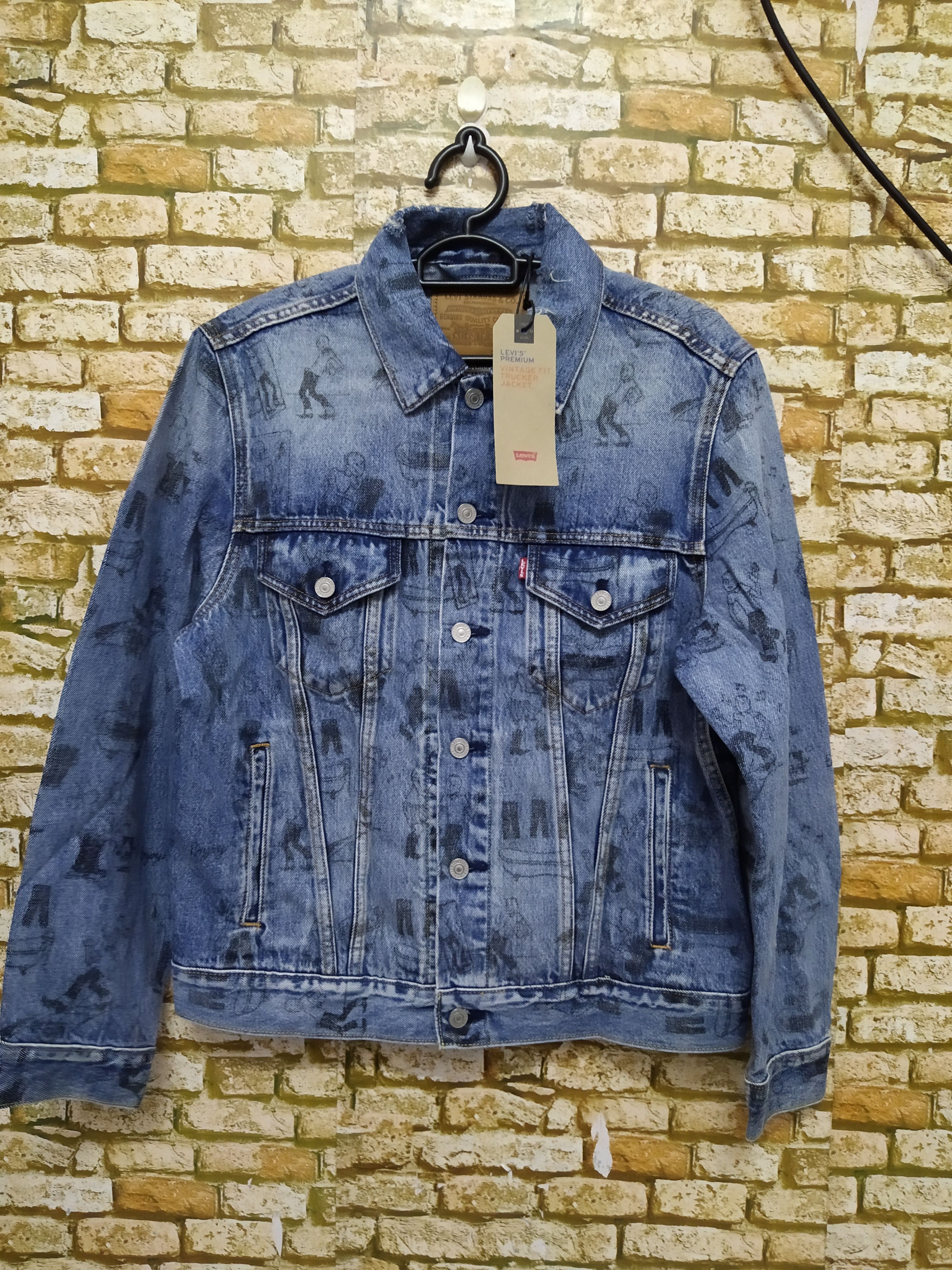 Levi's LEVIS TRUCKER BIG E BATH-TUB DENIM JACKET (B792) Size US S / EU 44-46 / 1 - 1 Thumbnail