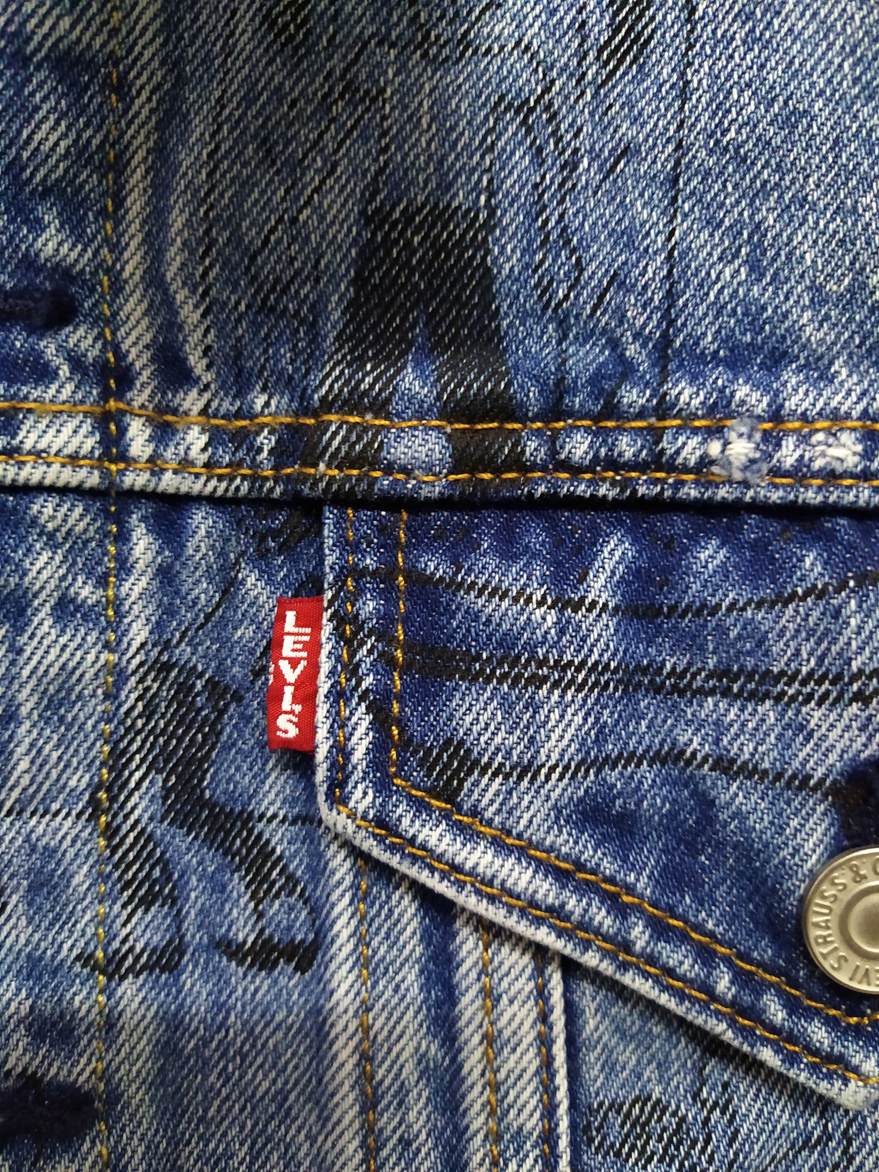 Levi's LEVIS TRUCKER BIG E BATH-TUB DENIM JACKET (B792) Size US S / EU 44-46 / 1 - 3 Thumbnail
