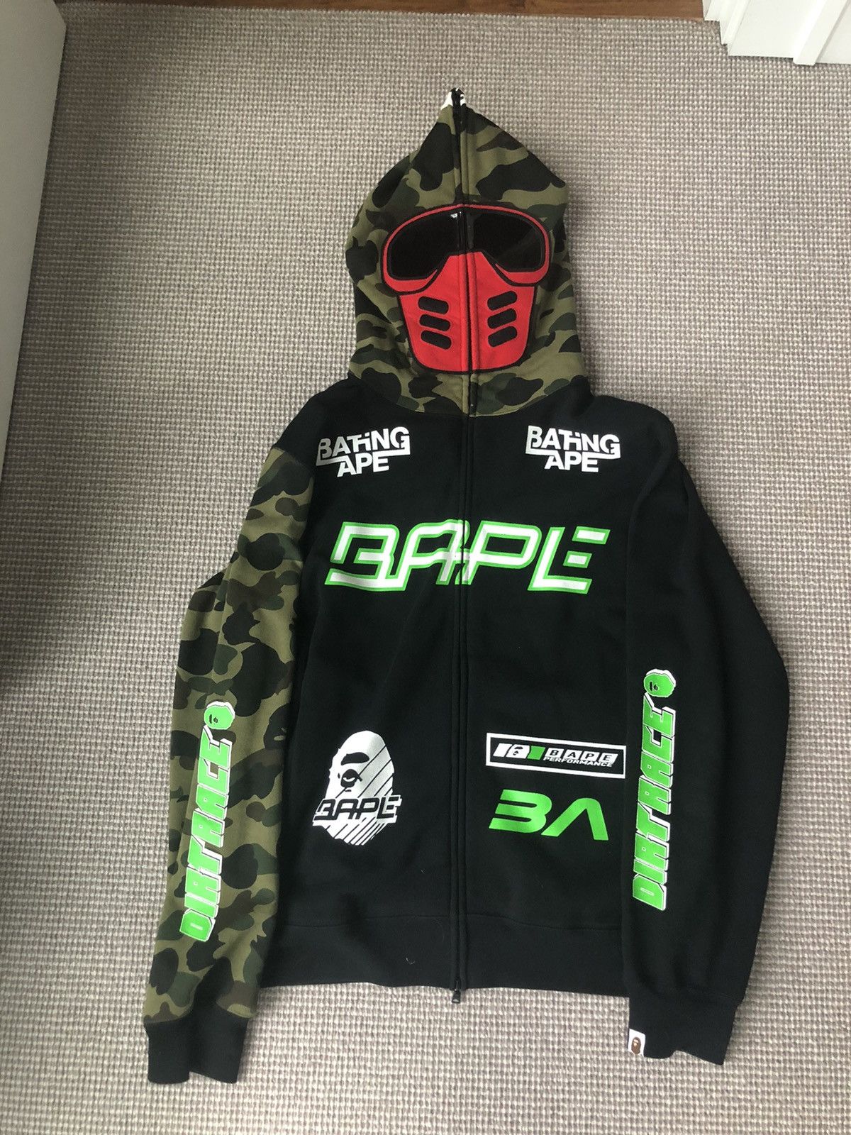 Bape Motorsport Full-Zip Hoodie | Grailed