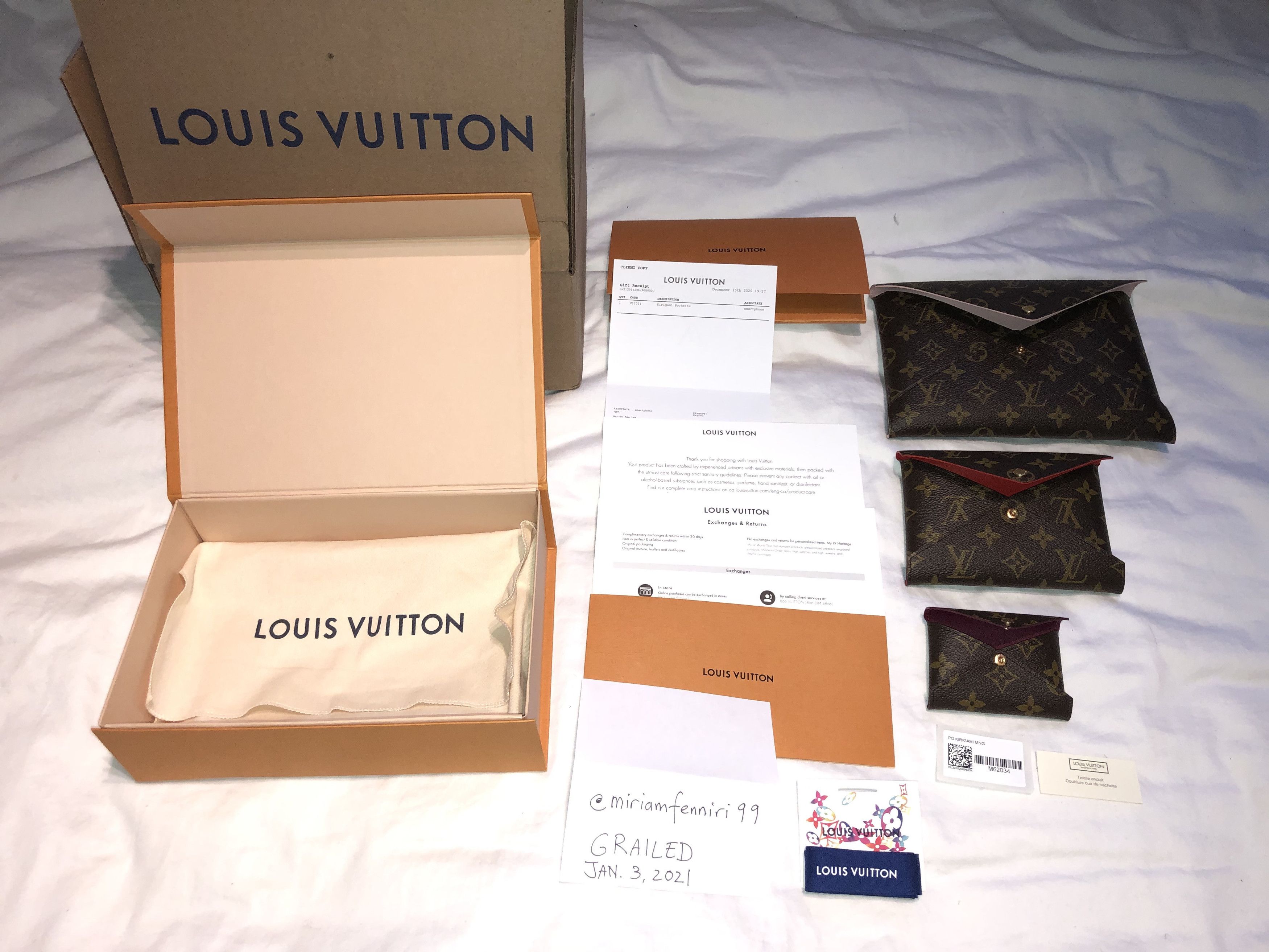 Louis Vuitton Leather Pochette Kirigami Trio Set 40L26a For Sale at 1stDibs
