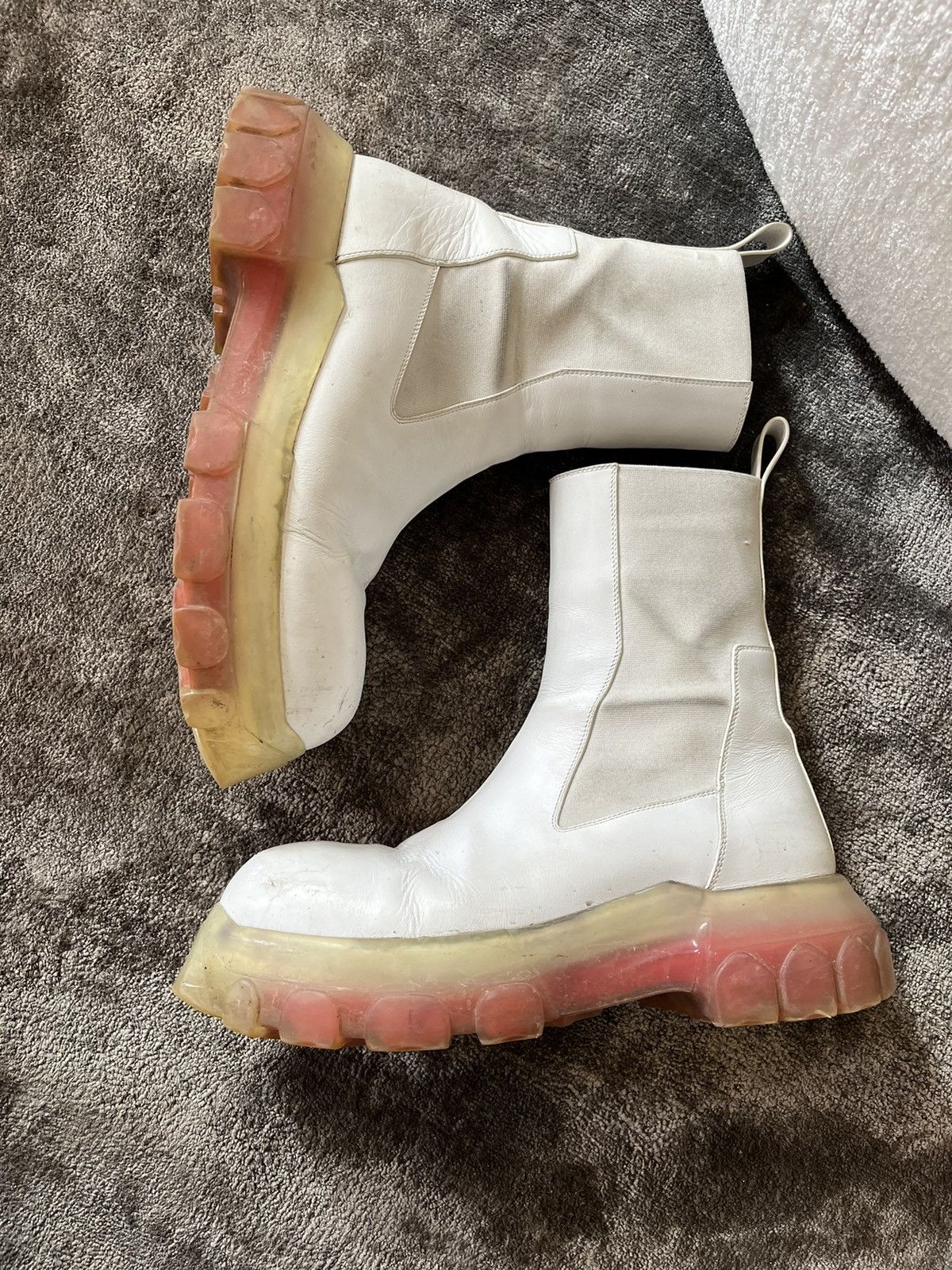 Rick Owens Bozo Boots White | Grailed