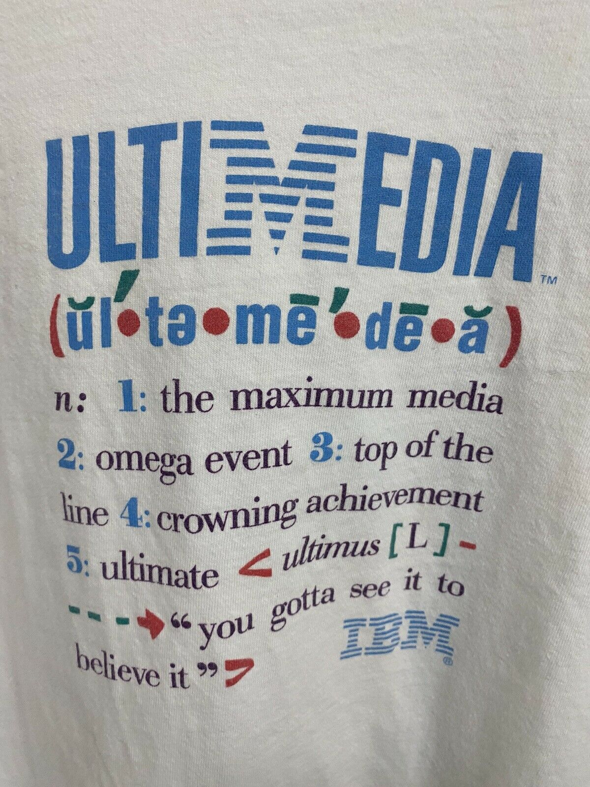 Vintage IBM Ultimedia Imagination Made Possible T-Shirt Size US L / EU 52-54 / 3 - 4 Thumbnail