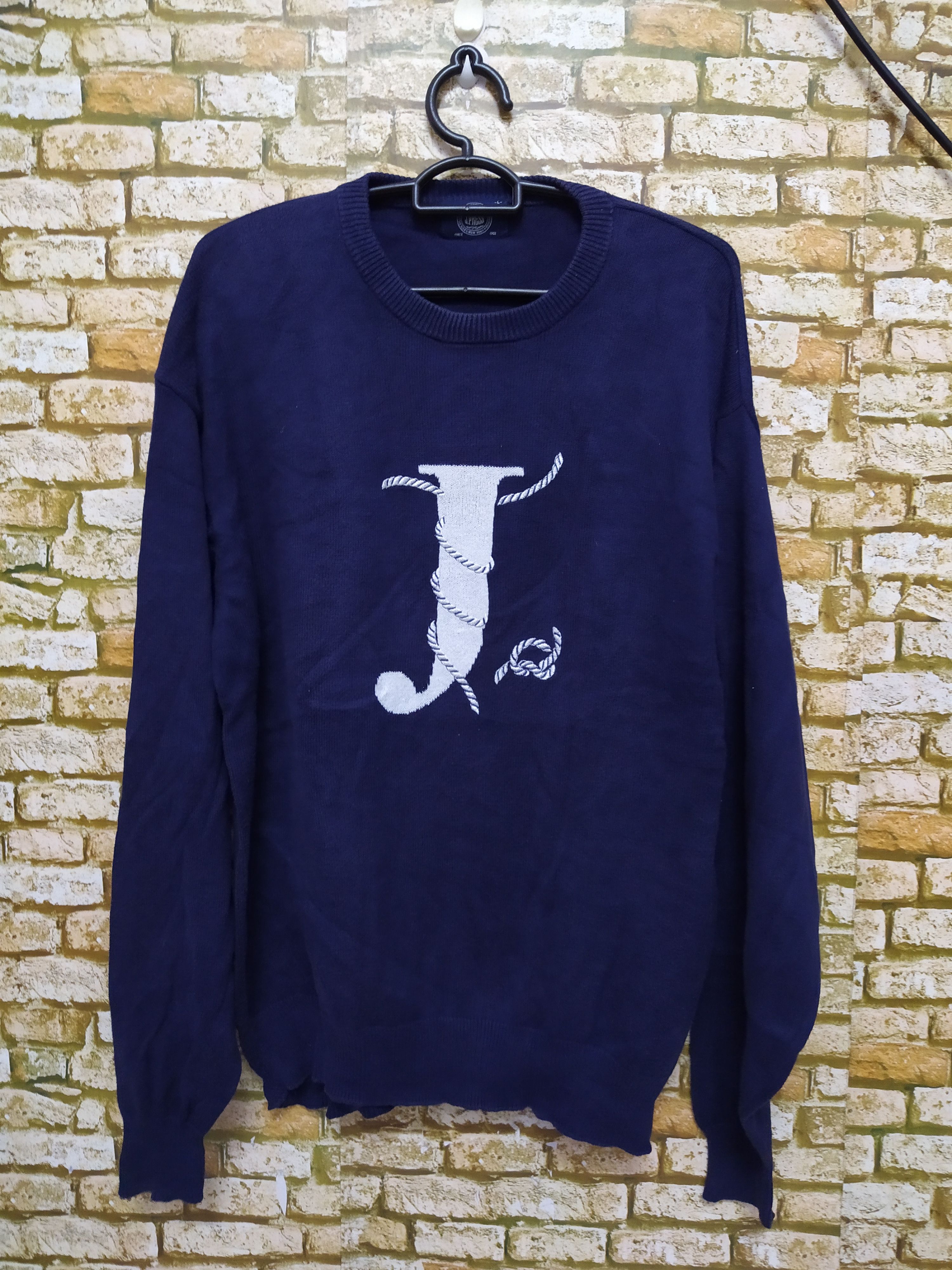 J. Press × Vintage 90s J. PRESS KNITWEAR BIG LOGO (B796) Size US L / EU 52-54 / 3 - 1 Thumbnail