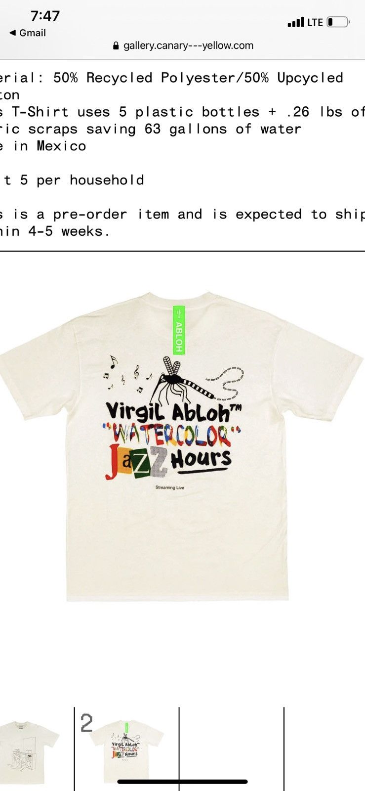 off white canary yellow