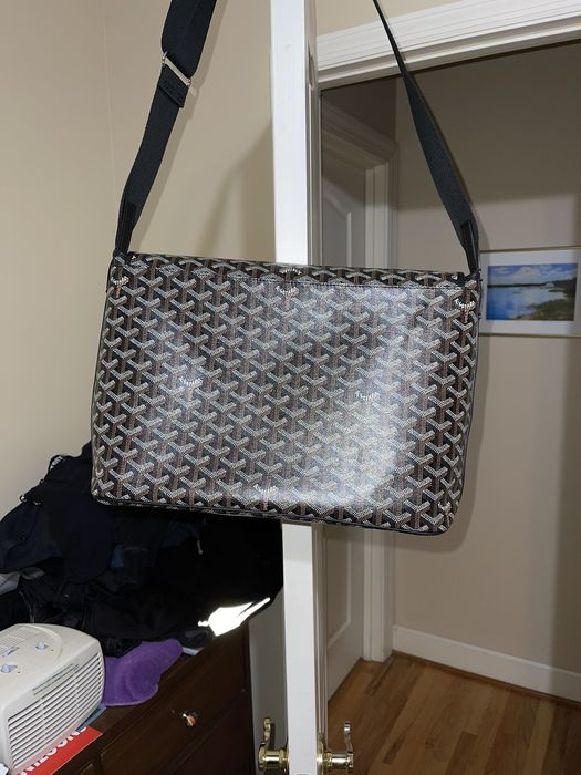Goyard, Bags, Goyard Capetien Mm Messenger Bag Coated Canvas Gray