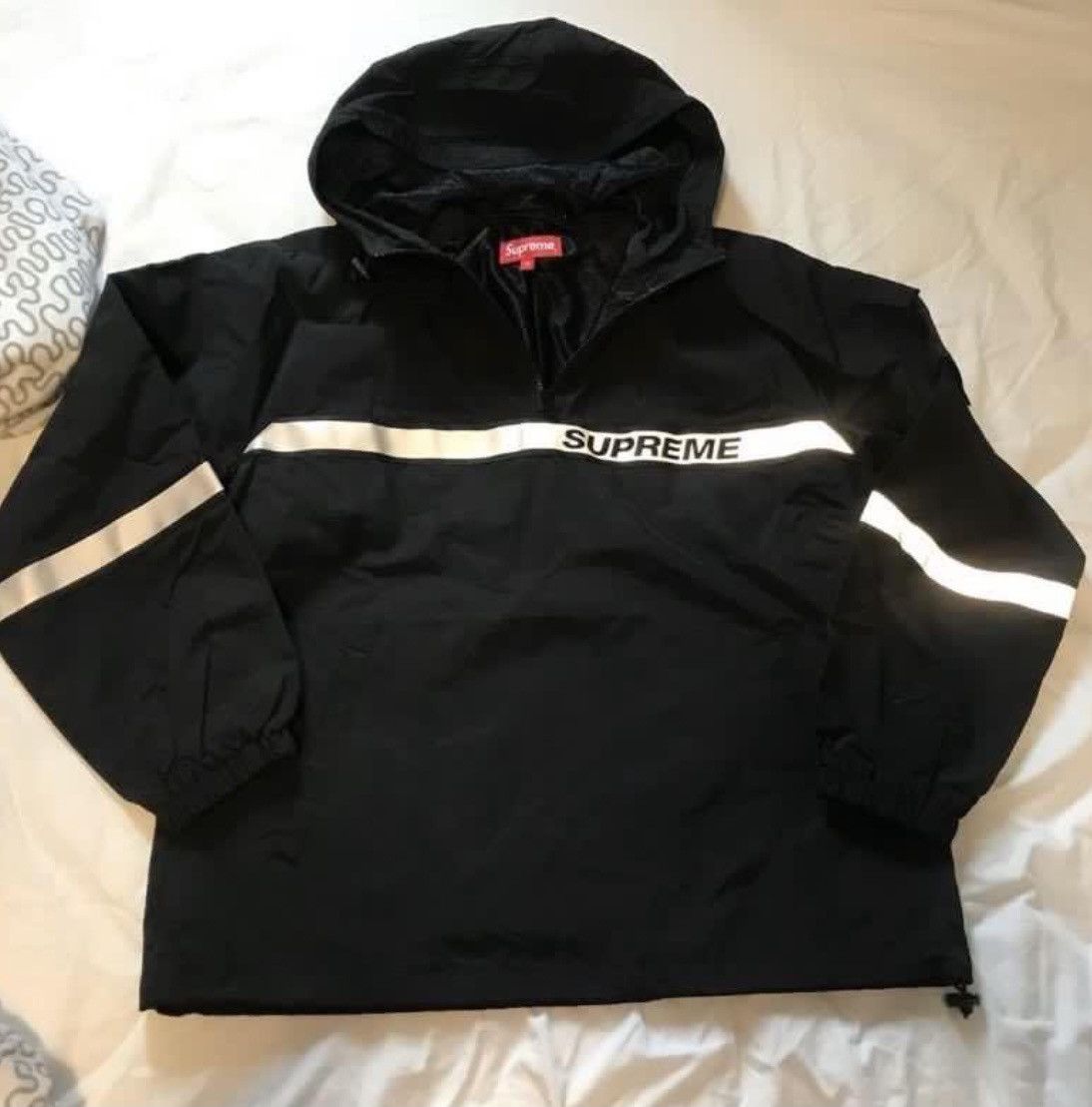 Supreme Supreme Reflective Taping Hooded Pullover | Grailed