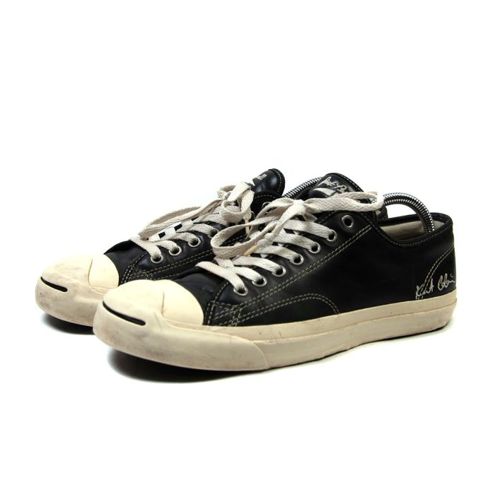 Converse Converse Jack Purcell Kurt Cobain Black Leather Distressed ...