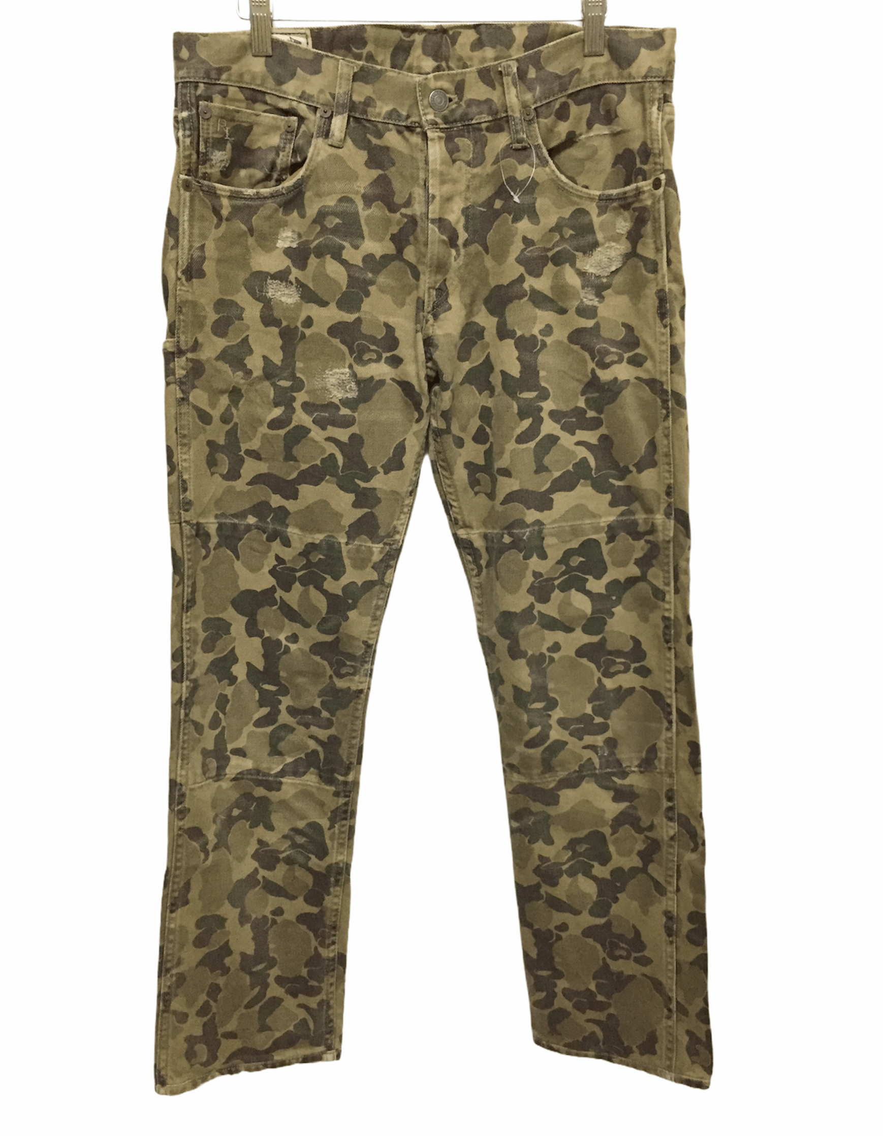 image of VTG Polo Ralph Laurent Distressed Camo Carpenter Pants, Men's (Size 31)