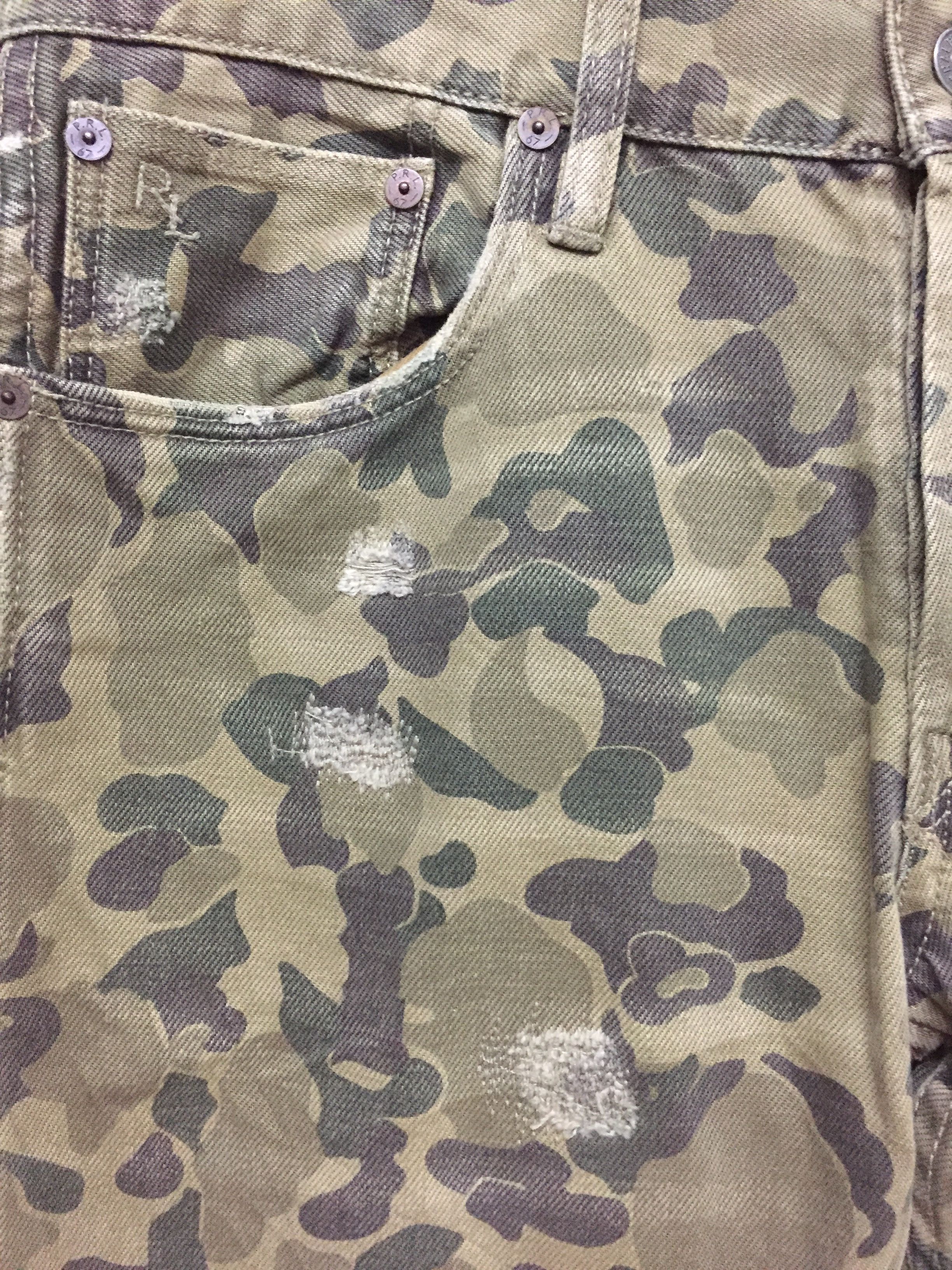Polo Ralph Lauren Vtg POLO Ralph Lauren distressed camo carpenter pants Size US 31 - 5 Thumbnail