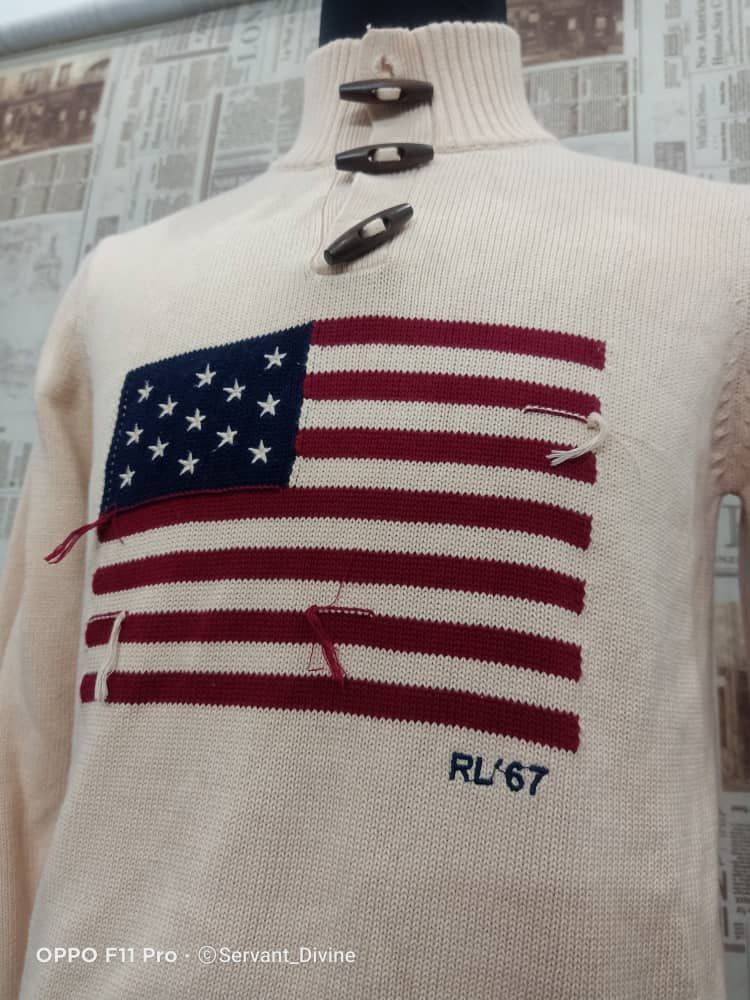 Polo Ralph Lauren Custom Fit US Flag RL / 67 Turtleneck Sweater Size US M / EU 48-50 / 2 - 2 Thumbnail
