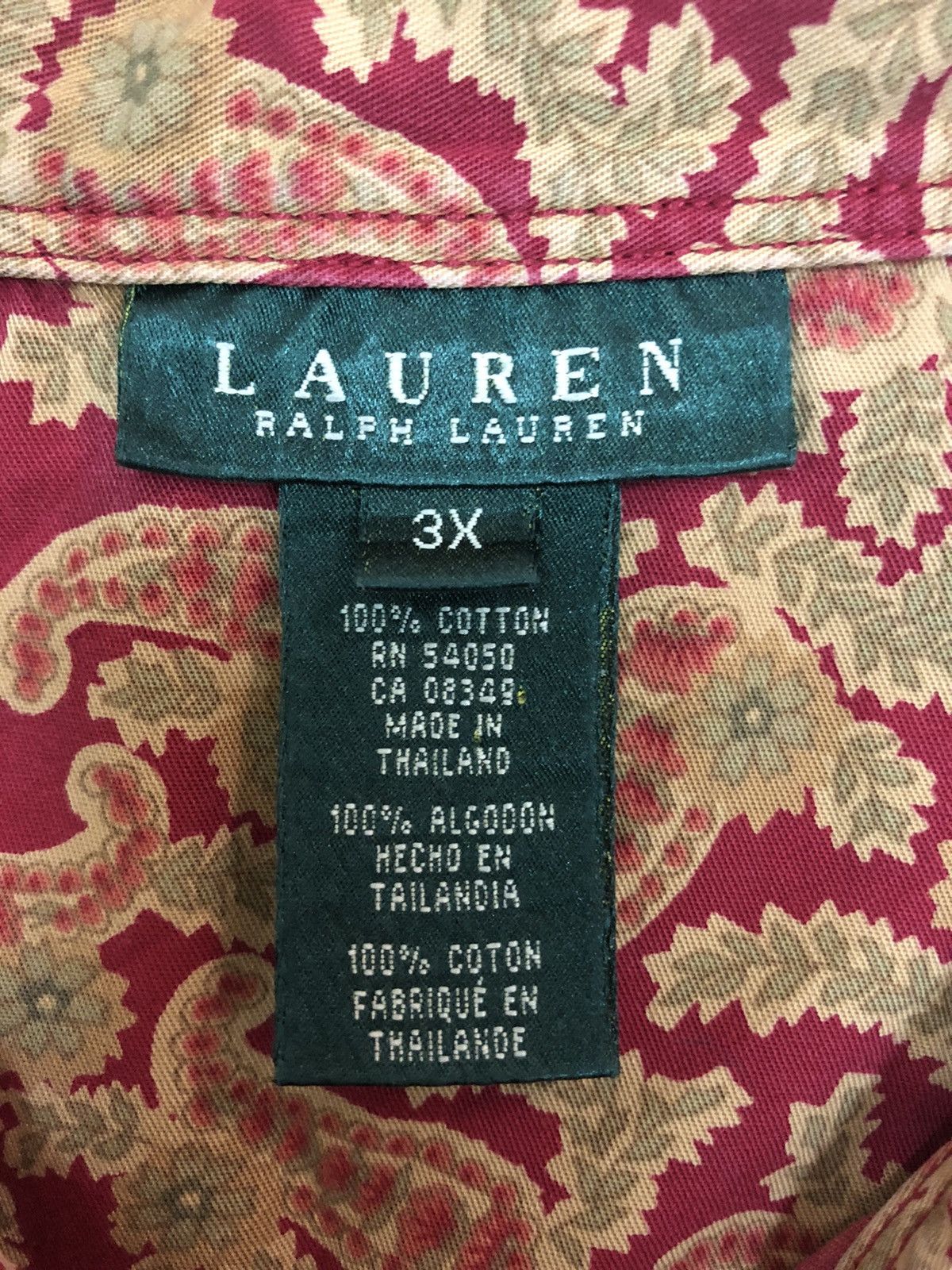 Lauren Ralph Lauren × Polo Ralph Lauren × Ralph Lauren RALPH LAUREN - PAISLEY DESIGN DOUBLE POCKET SHIRTS Size US XXL / EU 58 / 5 - 10 Thumbnail