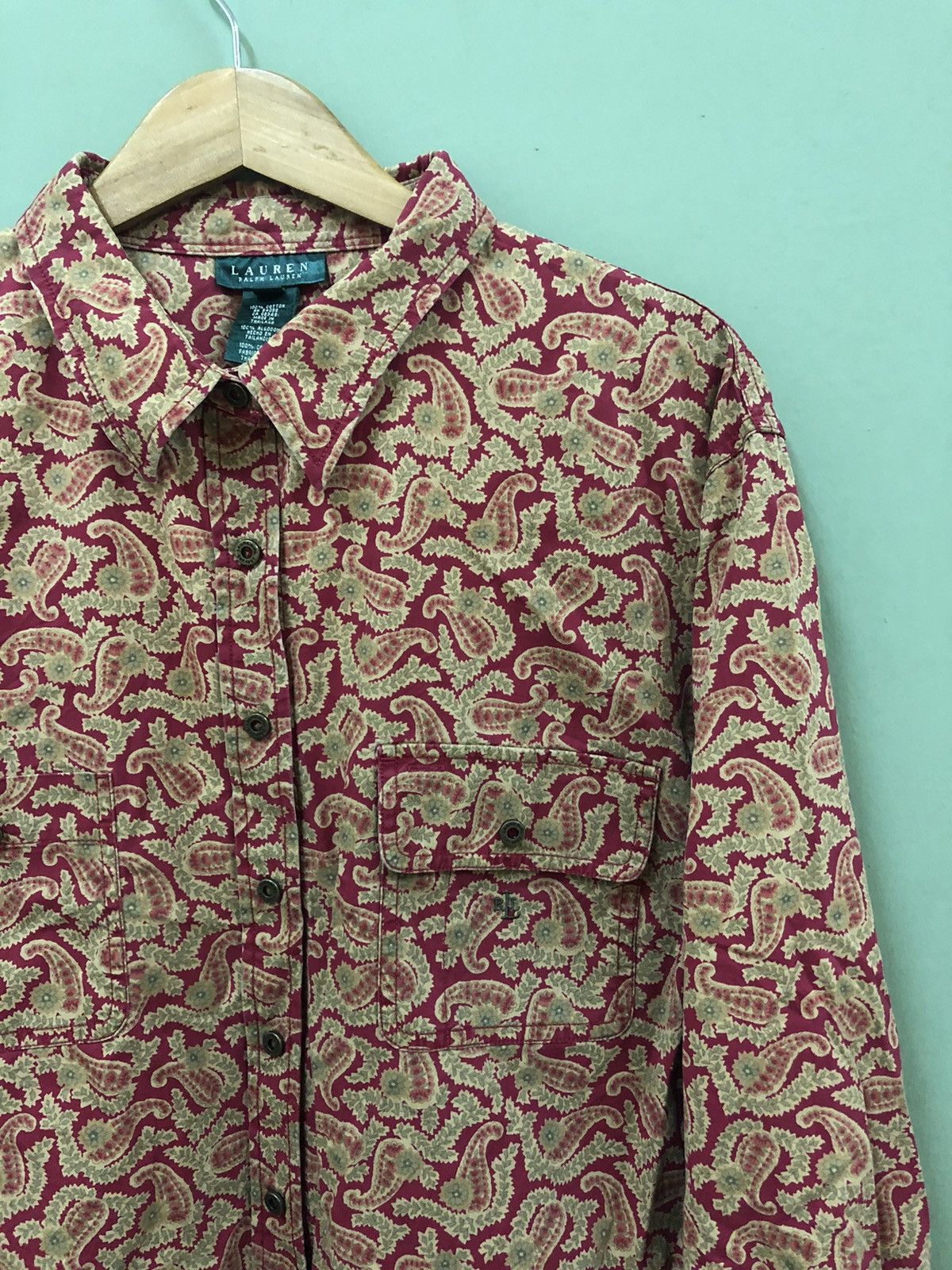 Lauren Ralph Lauren × Polo Ralph Lauren × Ralph Lauren RALPH LAUREN - PAISLEY DESIGN DOUBLE POCKET SHIRTS Size US XXL / EU 58 / 5 - 4 Thumbnail