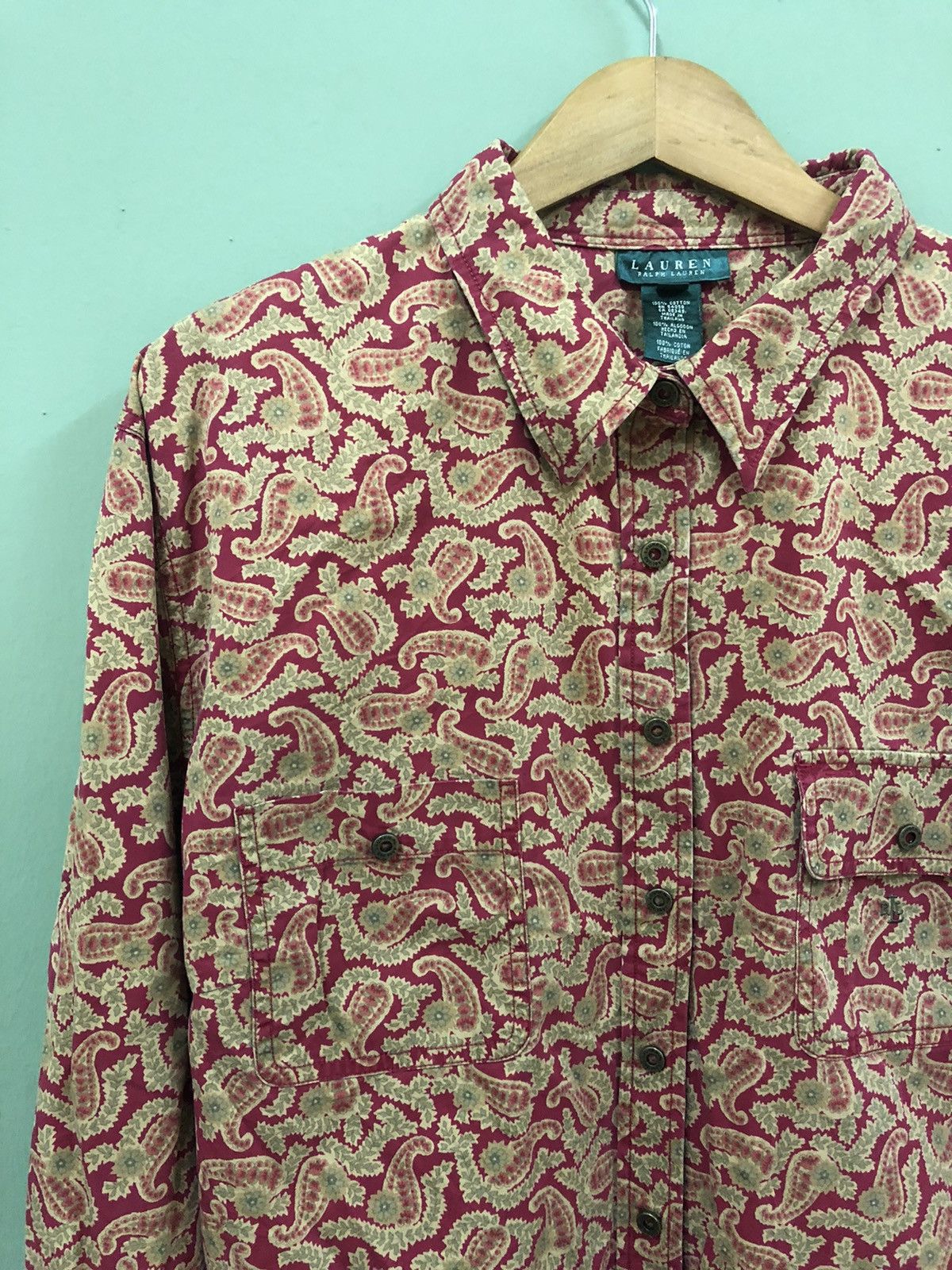 Lauren Ralph Lauren × Polo Ralph Lauren × Ralph Lauren RALPH LAUREN - PAISLEY DESIGN DOUBLE POCKET SHIRTS Size US XXL / EU 58 / 5 - 3 Thumbnail