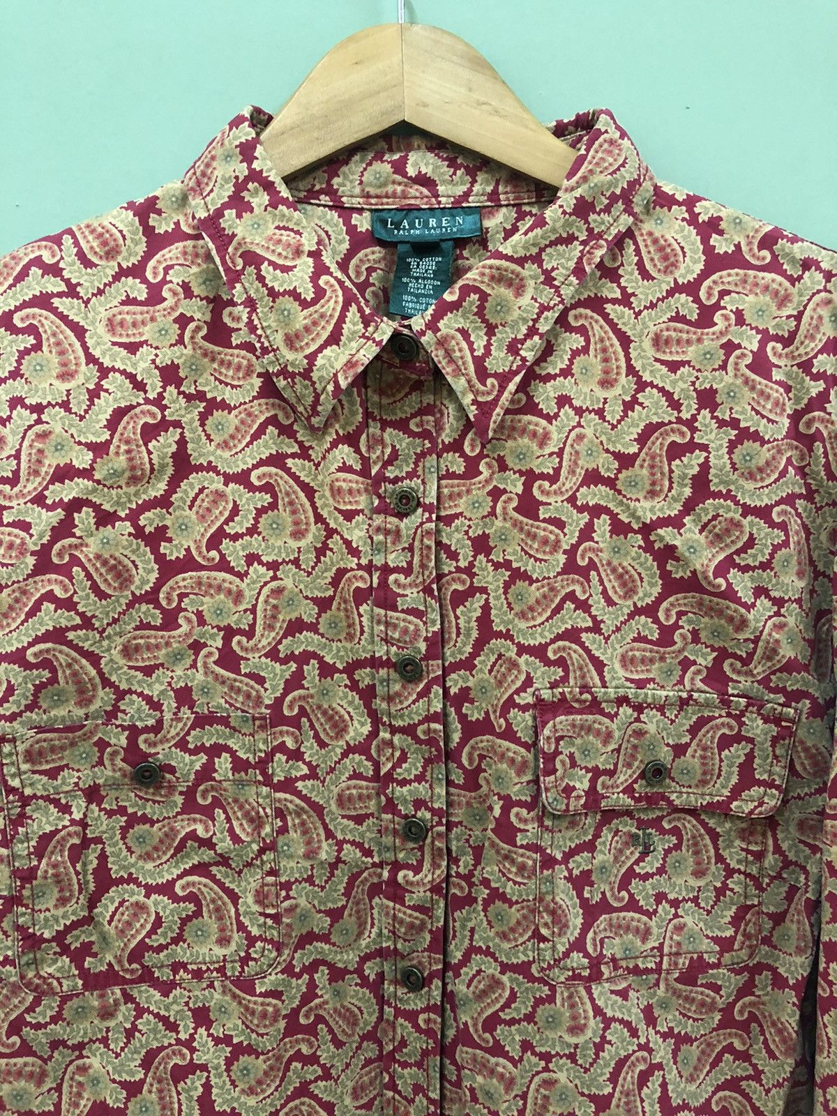 Lauren Ralph Lauren × Polo Ralph Lauren × Ralph Lauren RALPH LAUREN - PAISLEY DESIGN DOUBLE POCKET SHIRTS Size US XXL / EU 58 / 5 - 2 Thumbnail