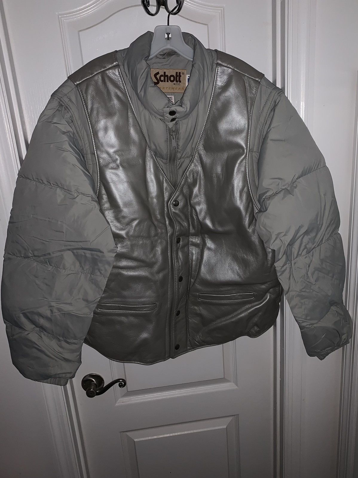 Schott × Supreme Supreme Schott FW18 Leather Vest Puffy 