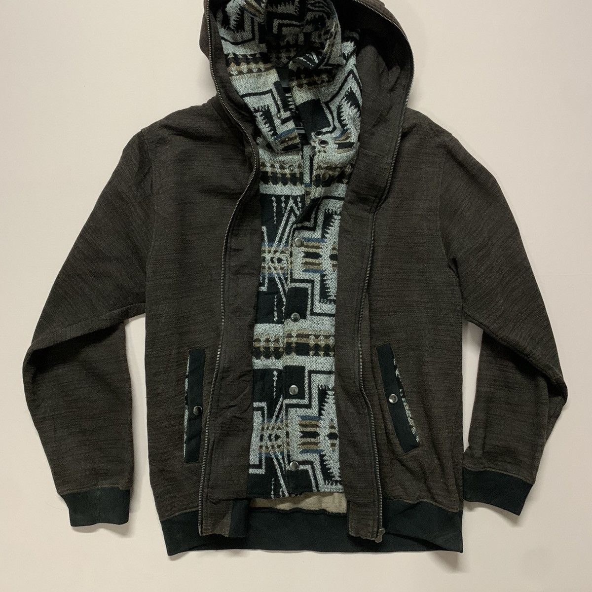 Native × Vintage ills Brand Navajo Design Native Hooded Full Zip Large Size Size US L / EU 52-54 / 3 - 3 Thumbnail