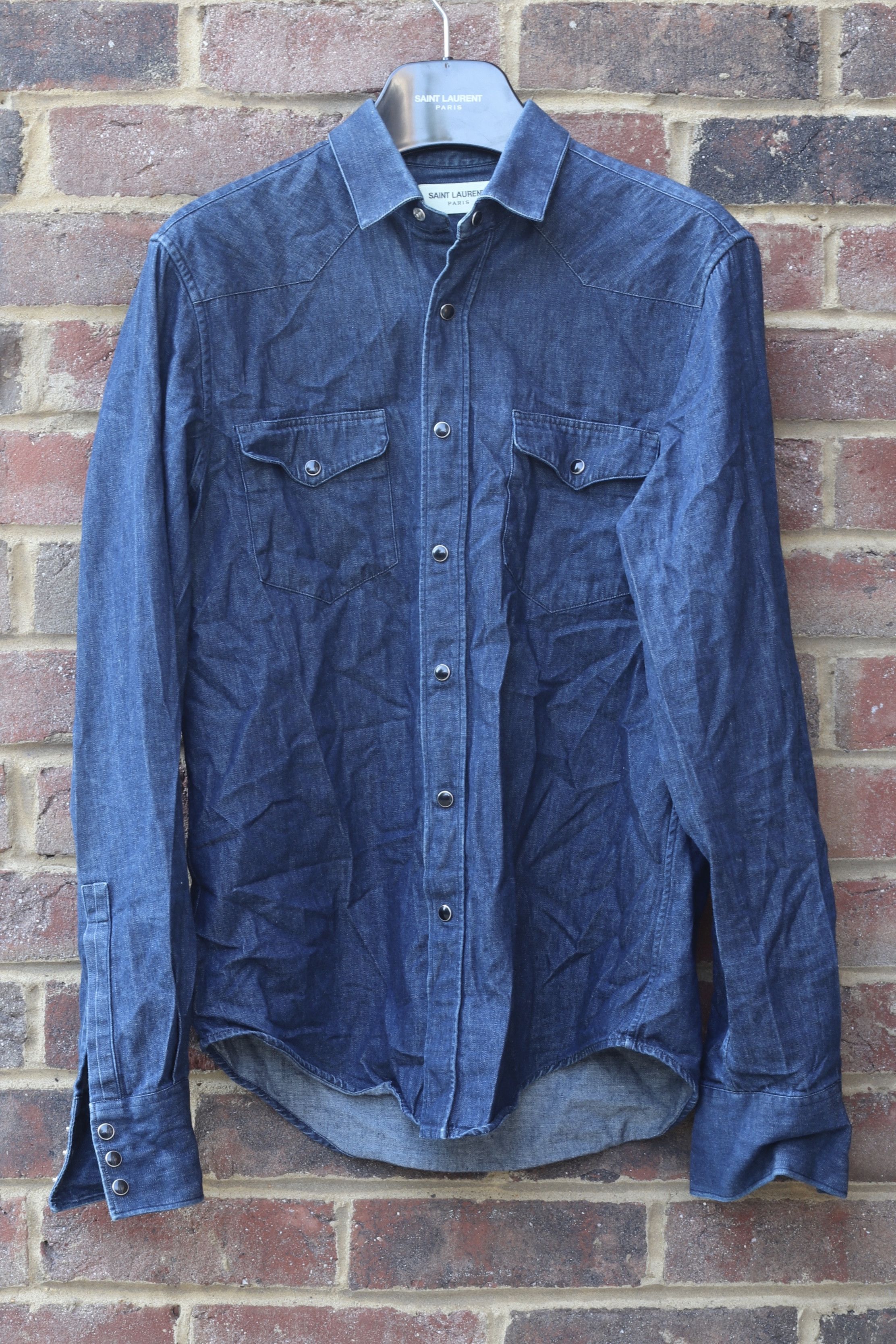 Saint Laurent Paris FW13 Denim Shirt Size US S / EU 44-46 / 1 - 1 Thumbnail