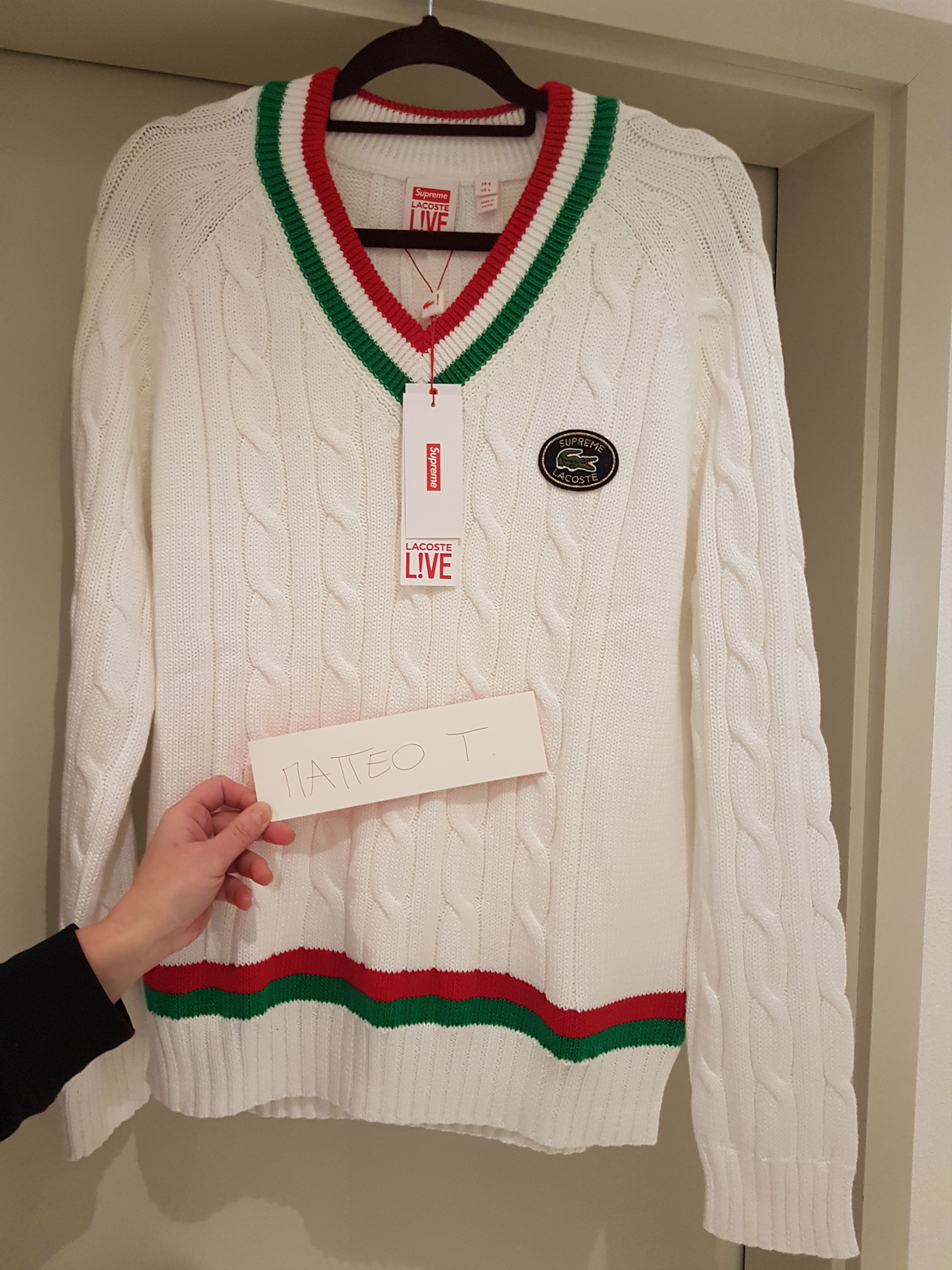 Supreme lacoste 2024 tennis sweater