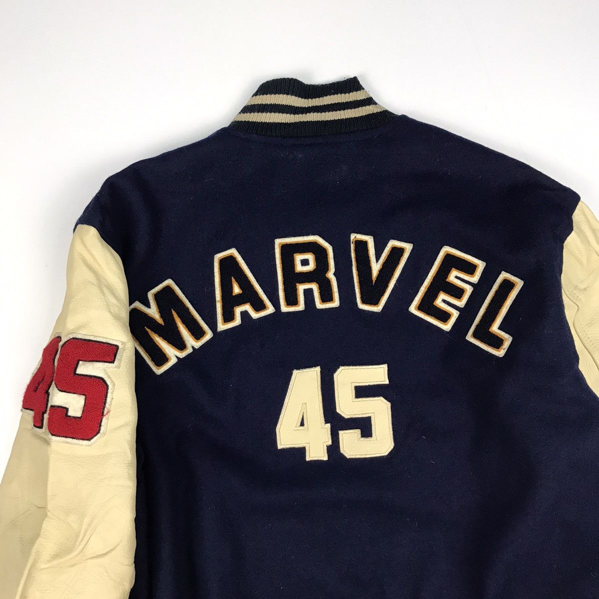Vintage Vintage MARVEL by dog house wool leather varsity jacket Size US M / EU 48-50 / 2 - 3 Thumbnail