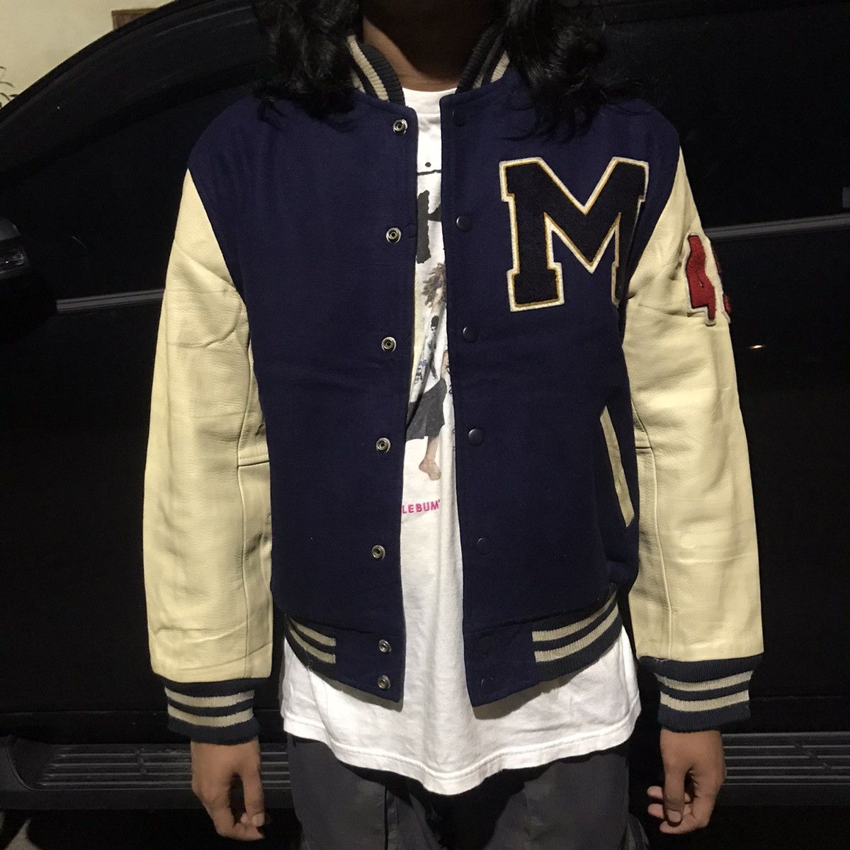 Vintage Vintage MARVEL by dog house wool leather varsity jacket Size US M / EU 48-50 / 2 - 6 Thumbnail