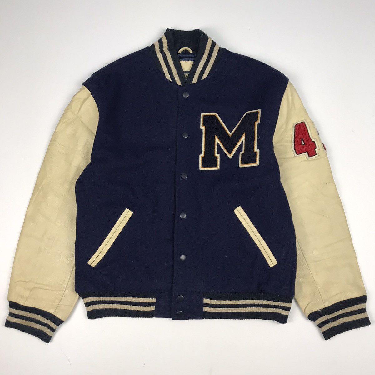 Vintage Vintage MARVEL by dog house wool leather varsity jacket Size US M / EU 48-50 / 2 - 2 Thumbnail