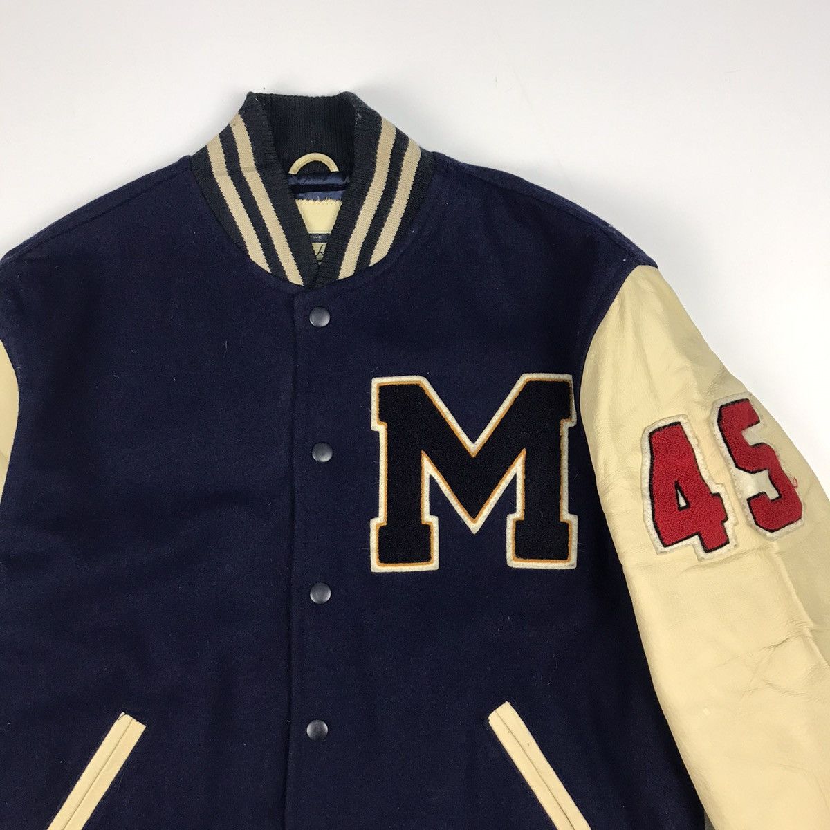 Vintage Vintage MARVEL by dog house wool leather varsity jacket Size US M / EU 48-50 / 2 - 4 Thumbnail