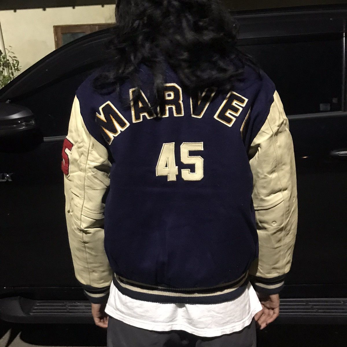 Vintage Vintage MARVEL by dog house wool leather varsity jacket Size US M / EU 48-50 / 2 - 8 Thumbnail