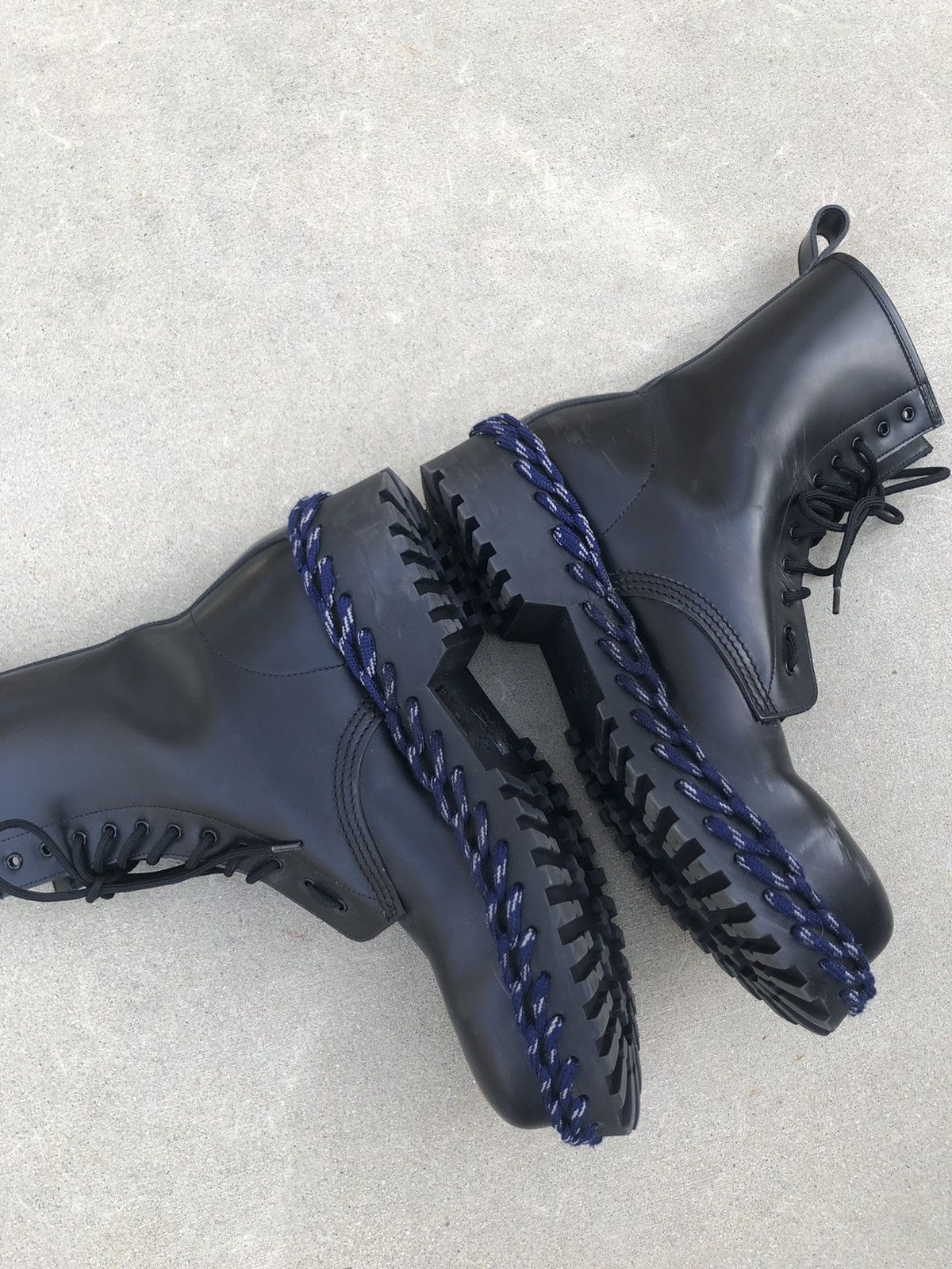 Balenciaga Balenciaga Leather Rope Lace Combat Boots Size US 9 / EU 42 - 4 Thumbnail