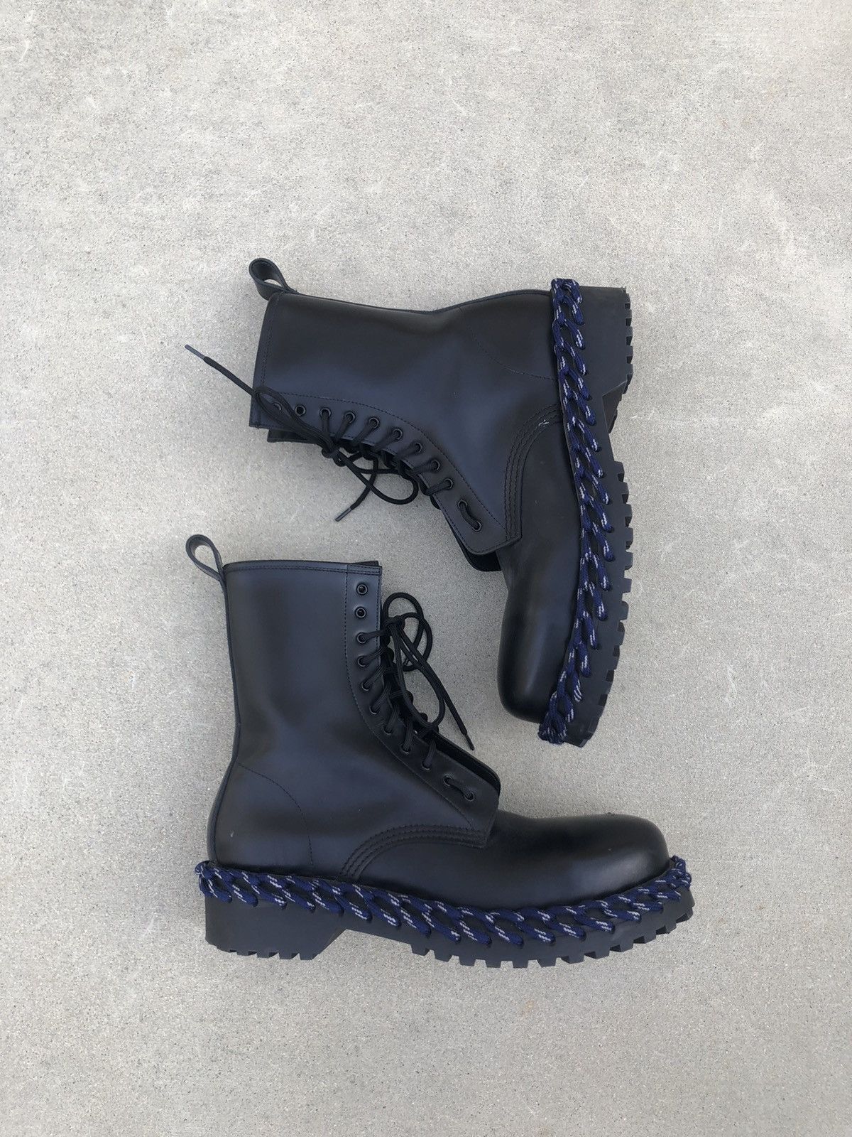 Balenciaga Balenciaga Leather Rope Lace Combat Boots Size US 9 / EU 42 - 1 Thumbnail