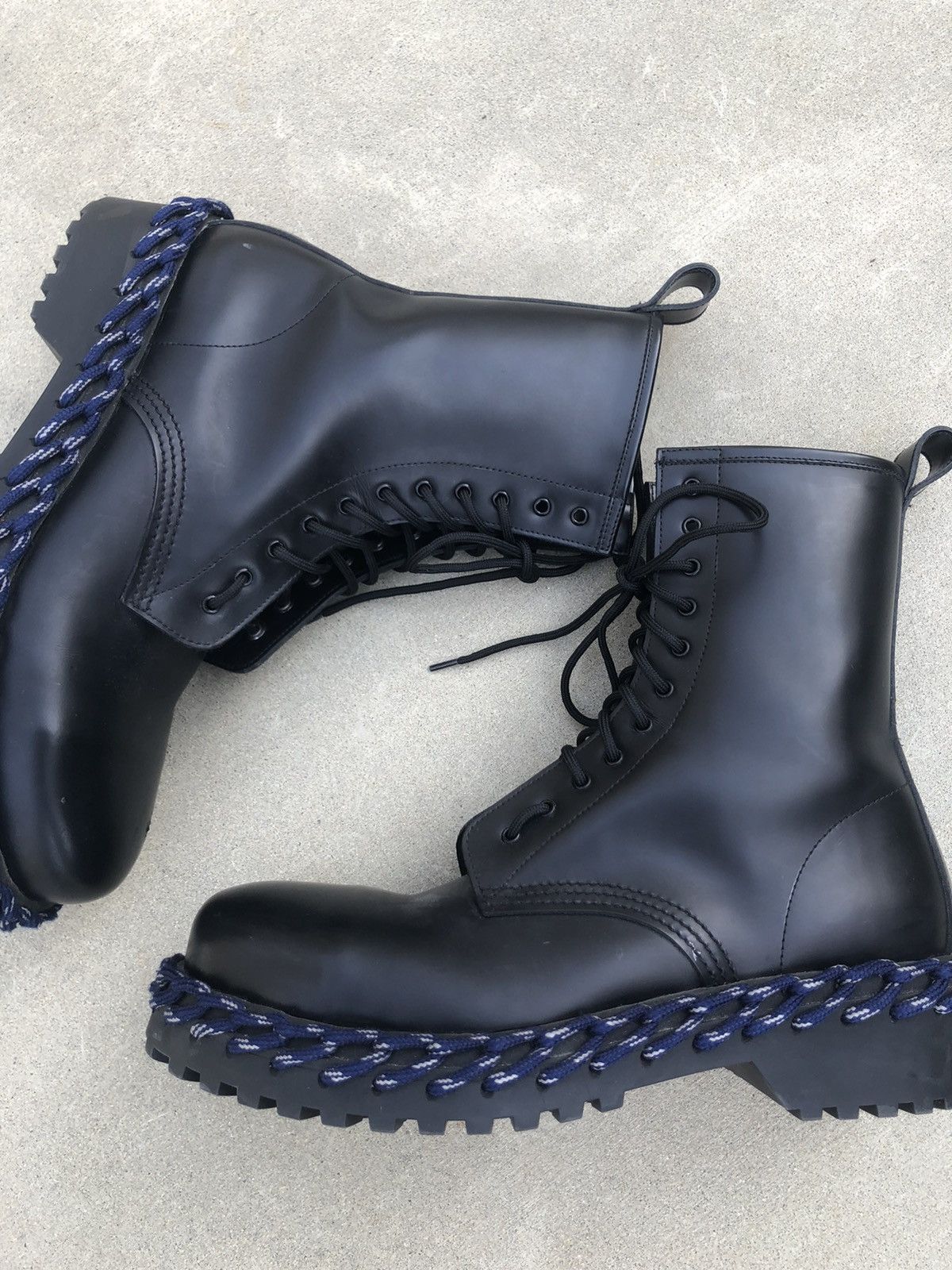 Balenciaga Balenciaga Leather Rope Lace Combat Boots Size US 9 / EU 42 - 5 Thumbnail