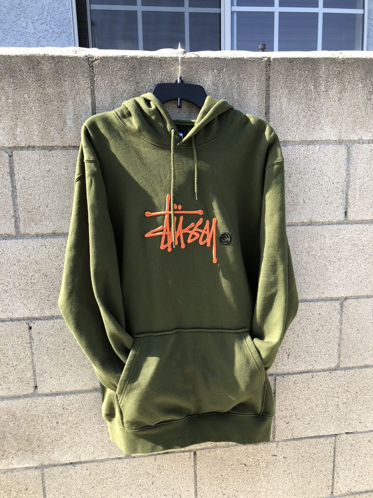 Stussy olive green store hoodie