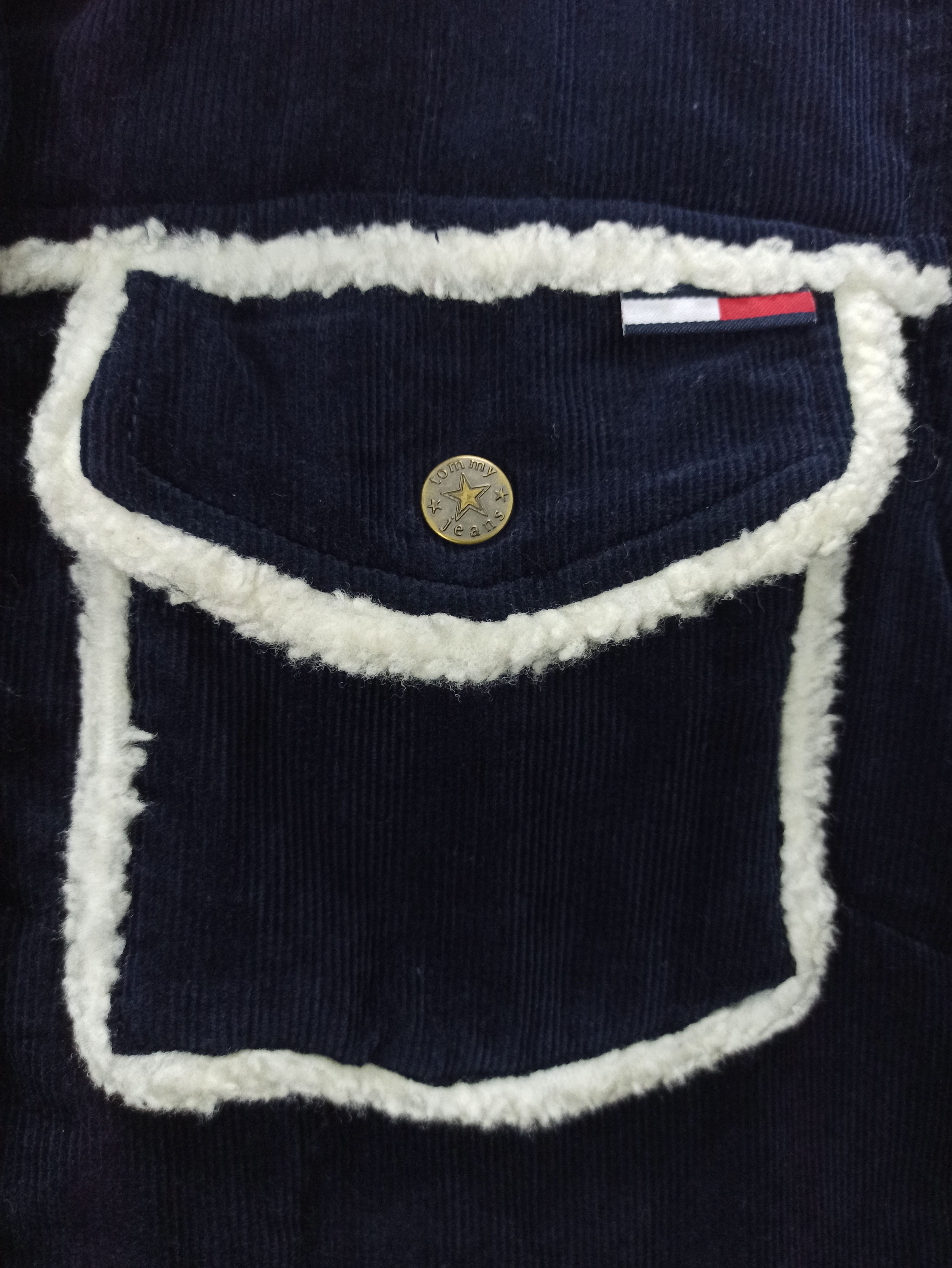Tommy Hilfiger × Vintage Vintage Trucker Corduroy Sherpa Jacket Tommy Hillfiger Size US S / EU 44-46 / 1 - 7 Thumbnail