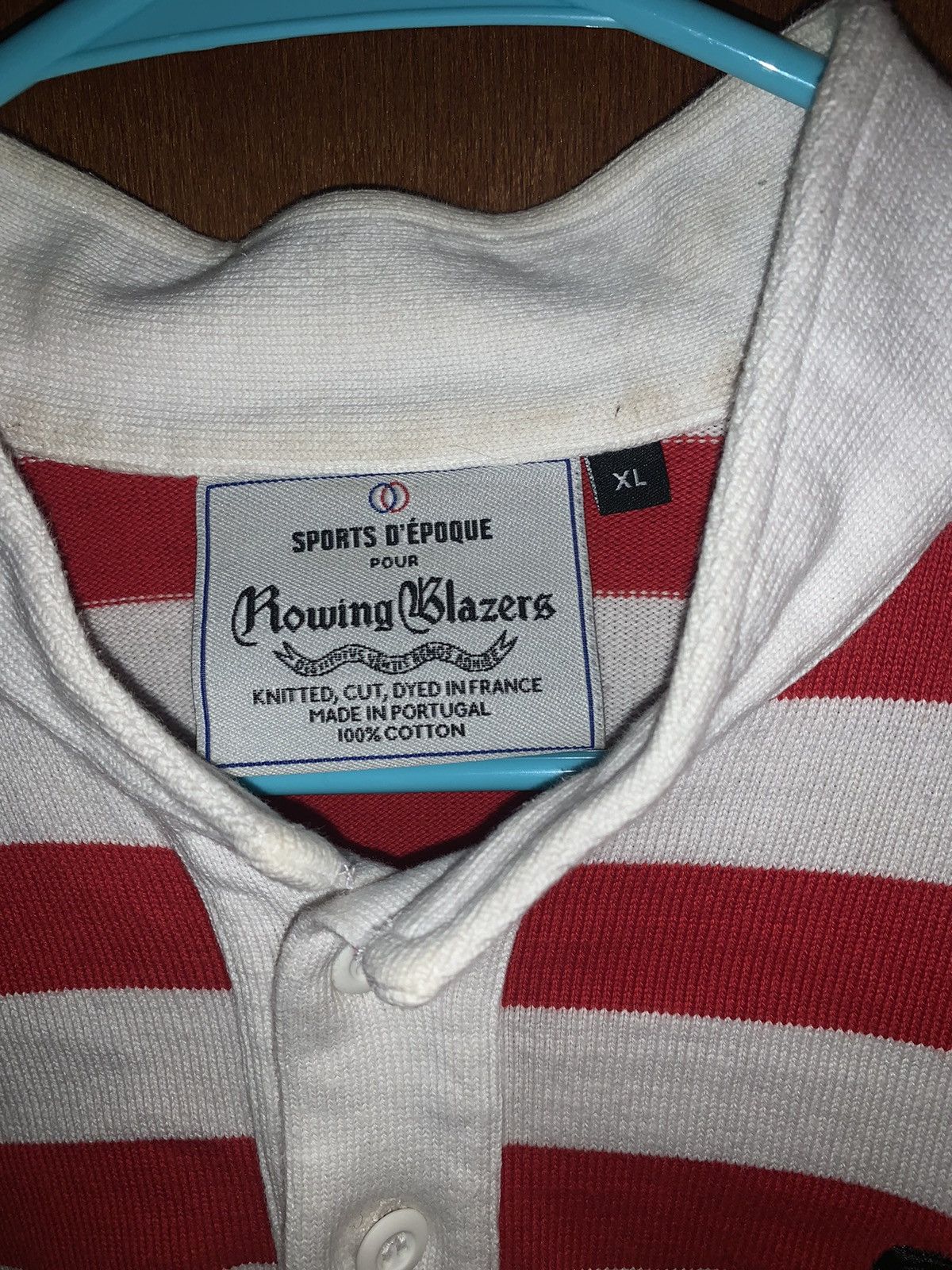Rowing Blazers ラガーシャツ M 赤/白 Rowing Blazers × Vintage Rowing Blazers Red/White Skull and