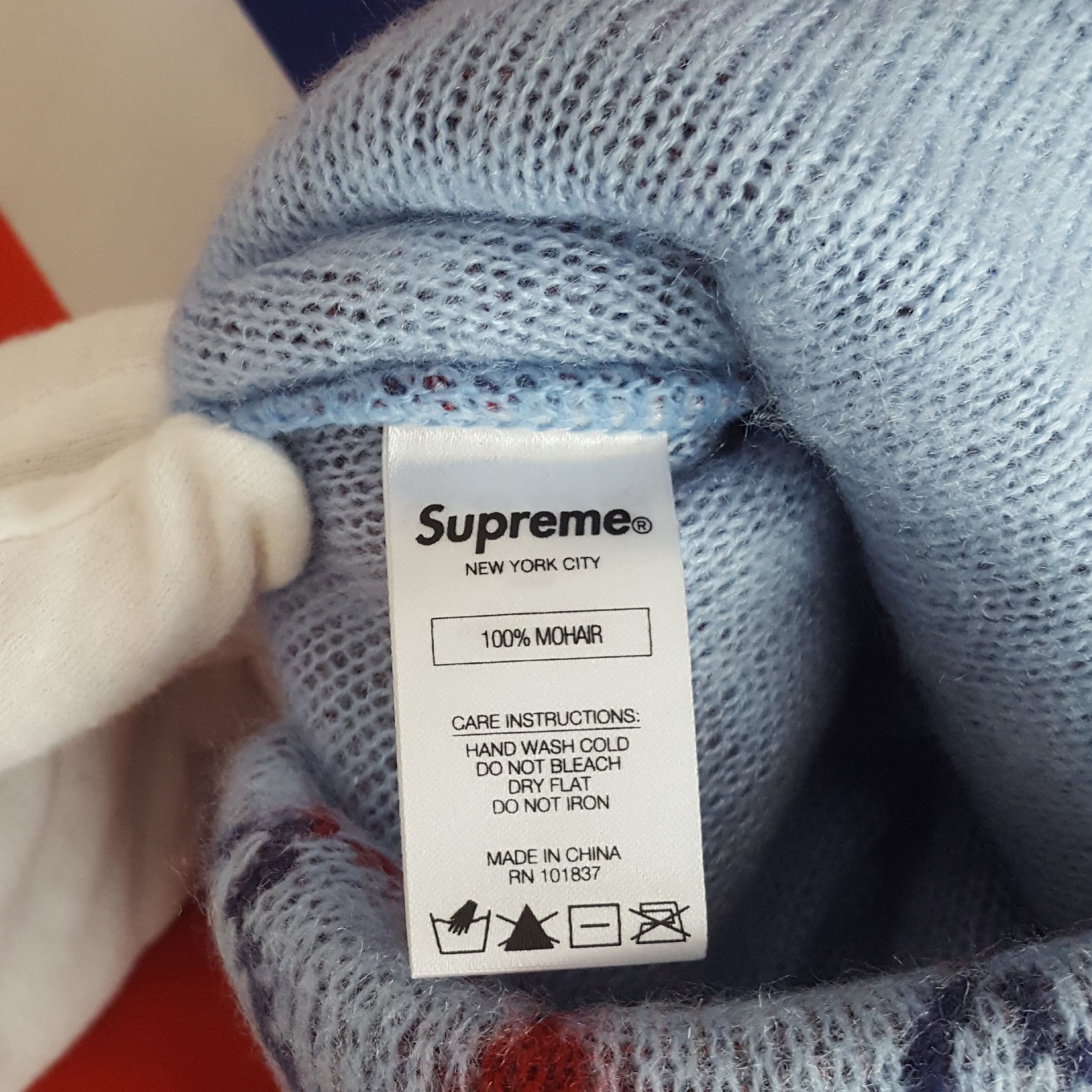 Supreme FW15 Argyle Mohair Beanie Size ONE SIZE - 5 Thumbnail