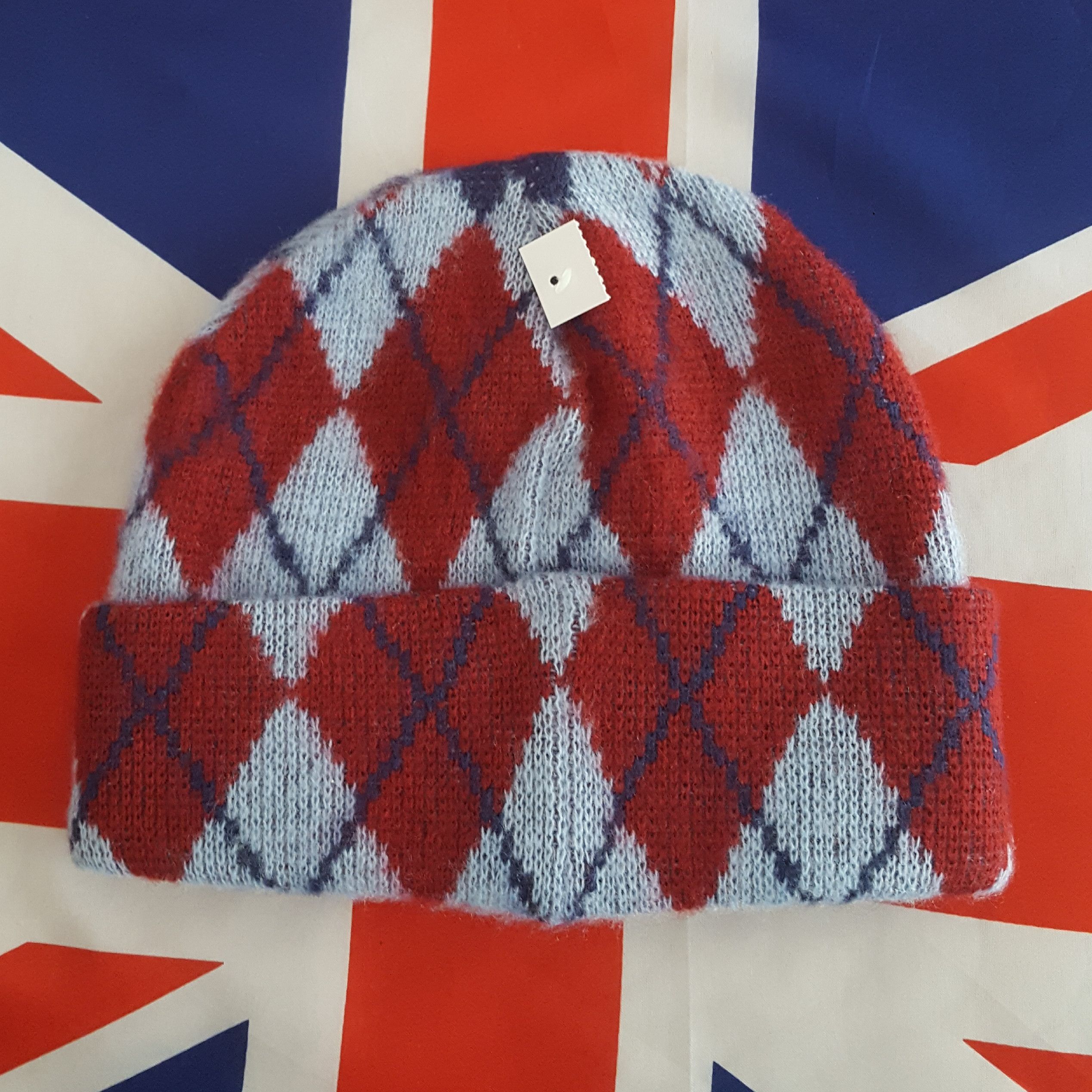 Supreme FW15 Argyle Mohair Beanie Size ONE SIZE - 3 Thumbnail
